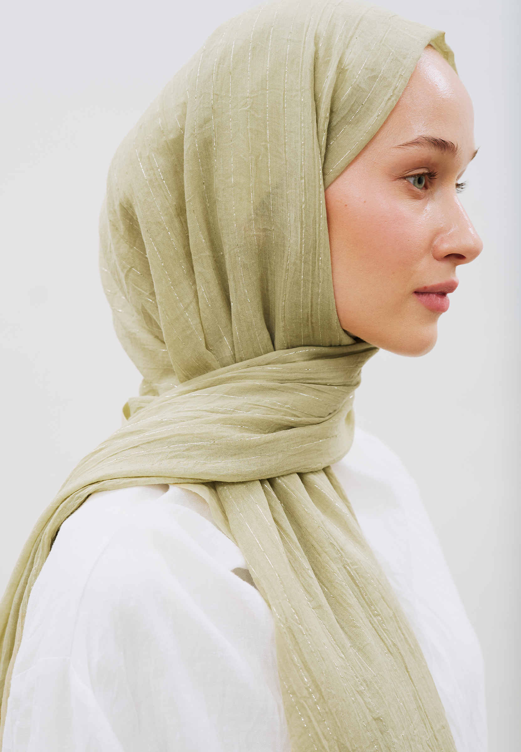 Fresh Scarfs Işıltılı Vual Şal Adaçayı görsel 3