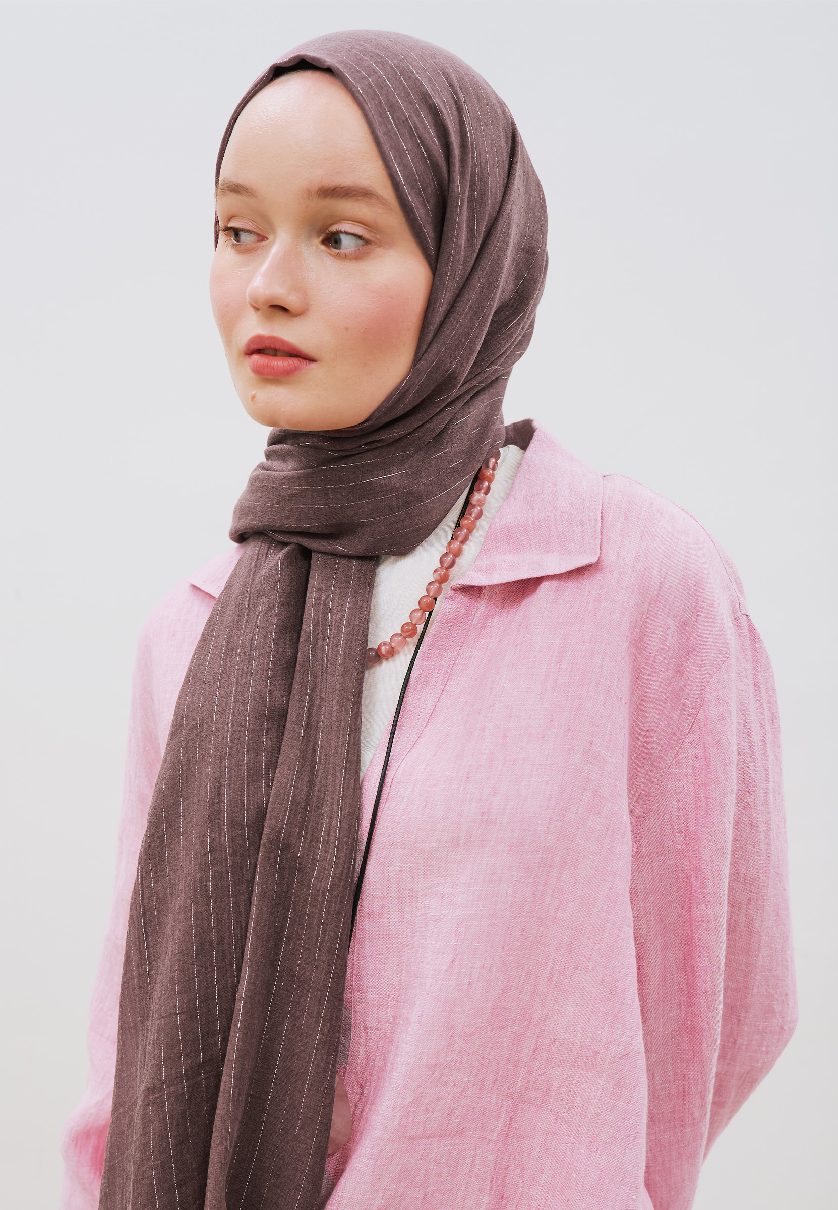Fresh Scarfs Işıltılı Vual Şal Mürdüm görsel 2
