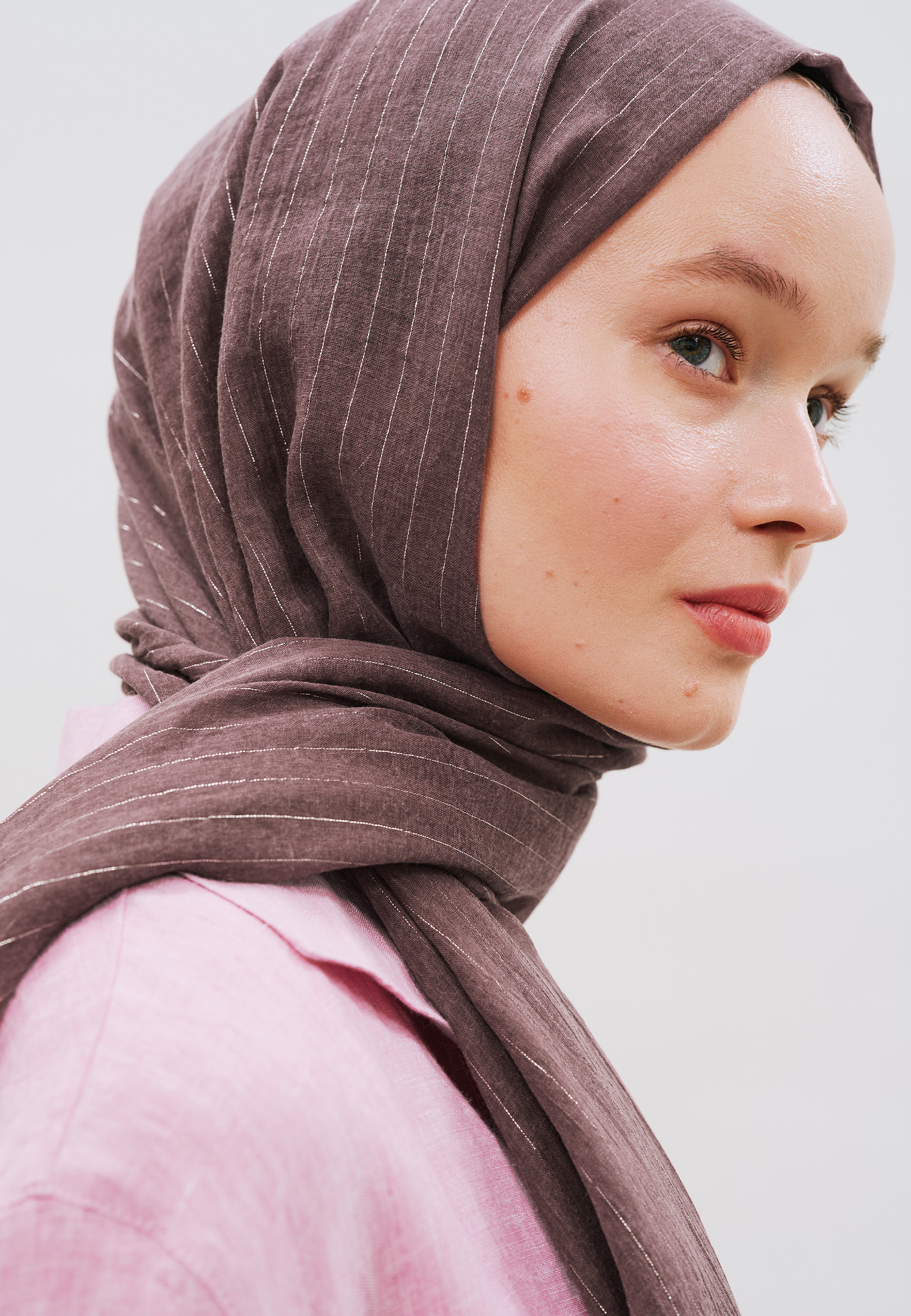 Fresh Scarfs Işıltılı Vual Şal Mürdüm görsel 3