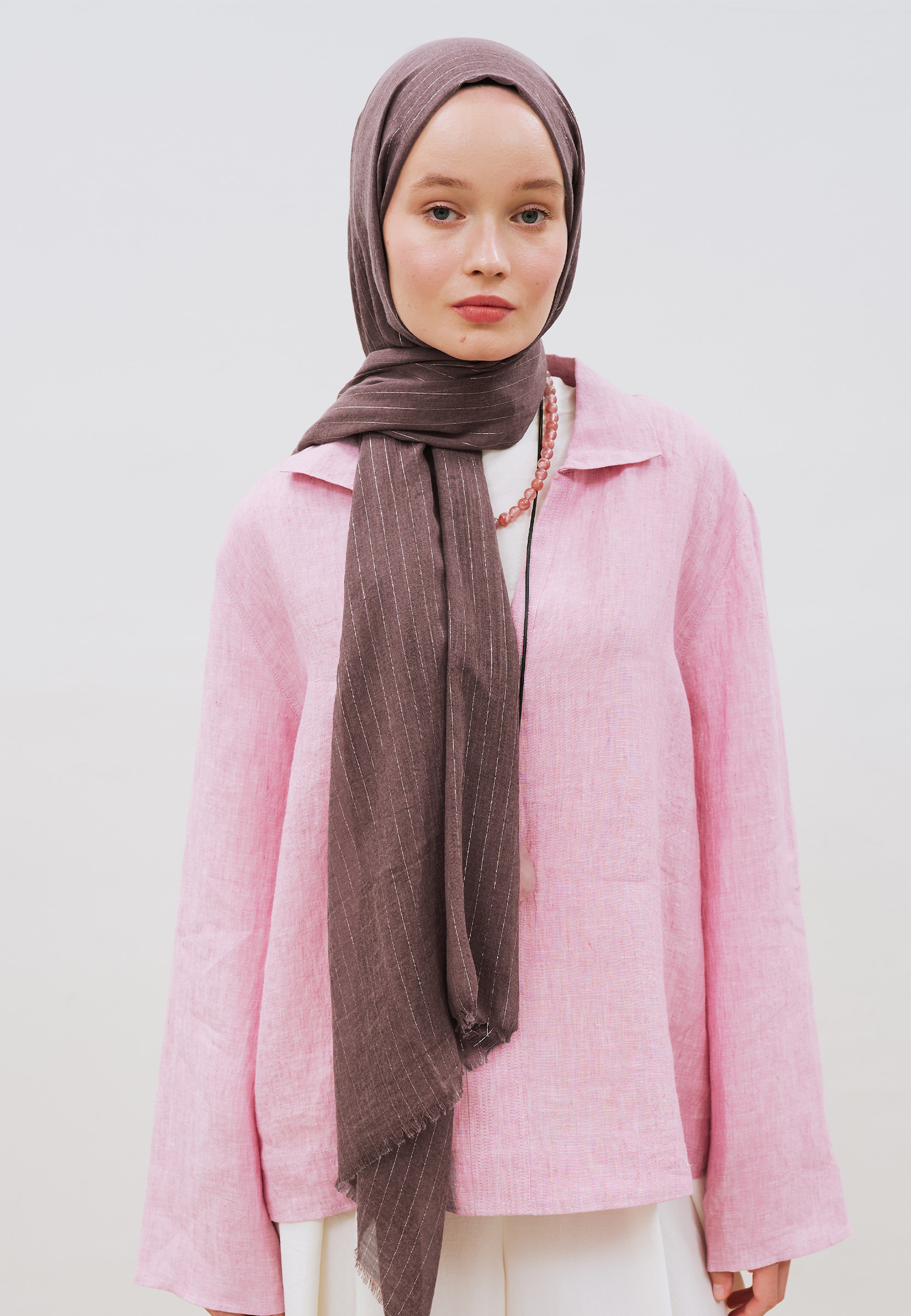 Fresh Scarfs Işıltılı Vual Şal Mürdüm görsel 4