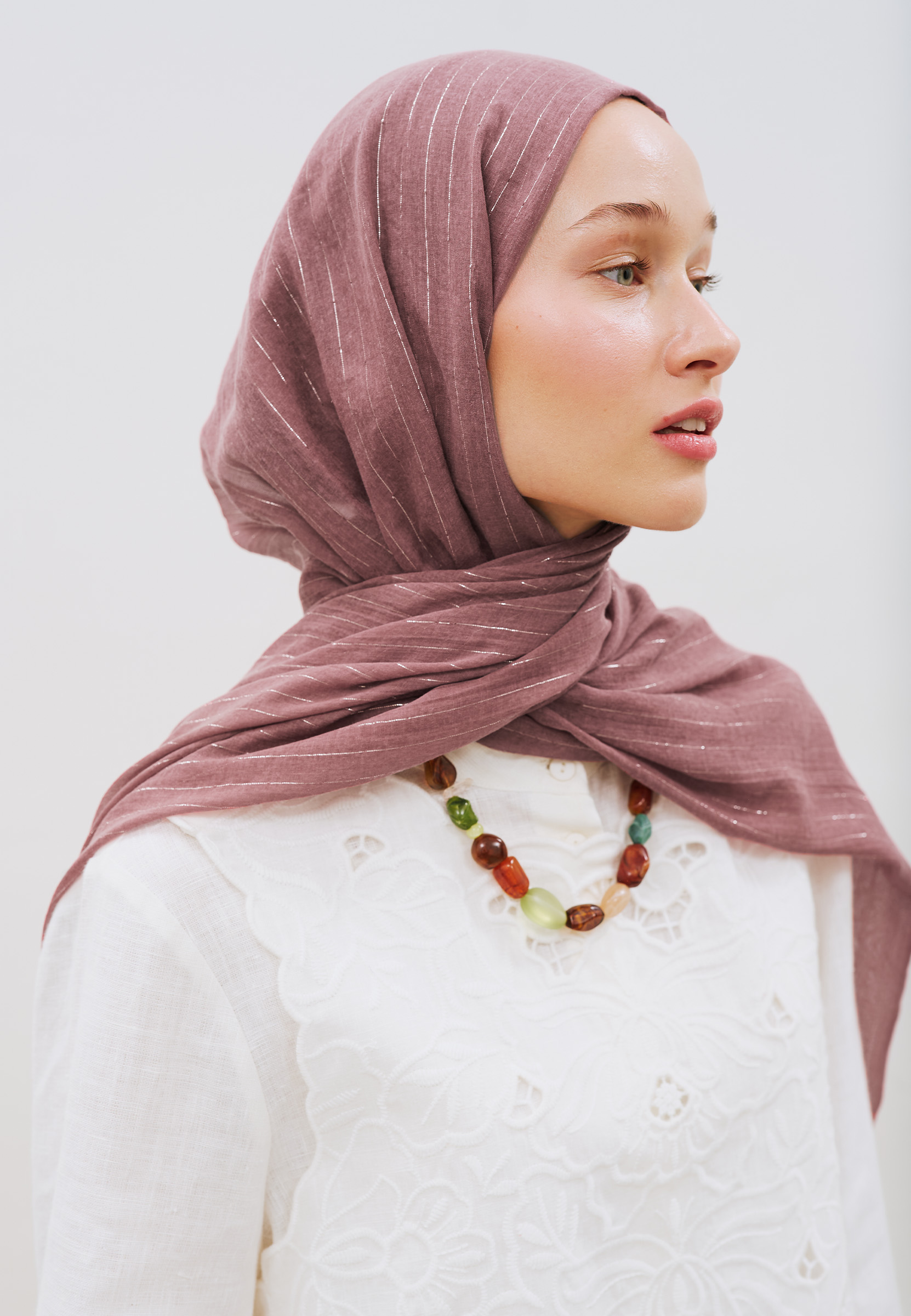 Fresh Scarfs Işıltılı Vual Şal Gülkurusu