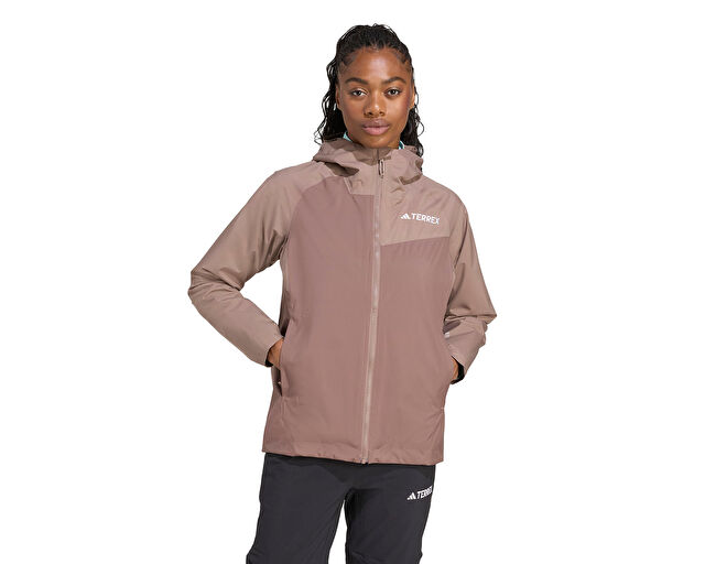 Adidas W Terrex Mt 2L Rain Jk Kadın Outdoor Yağmurluk JN0857 Kahverengi