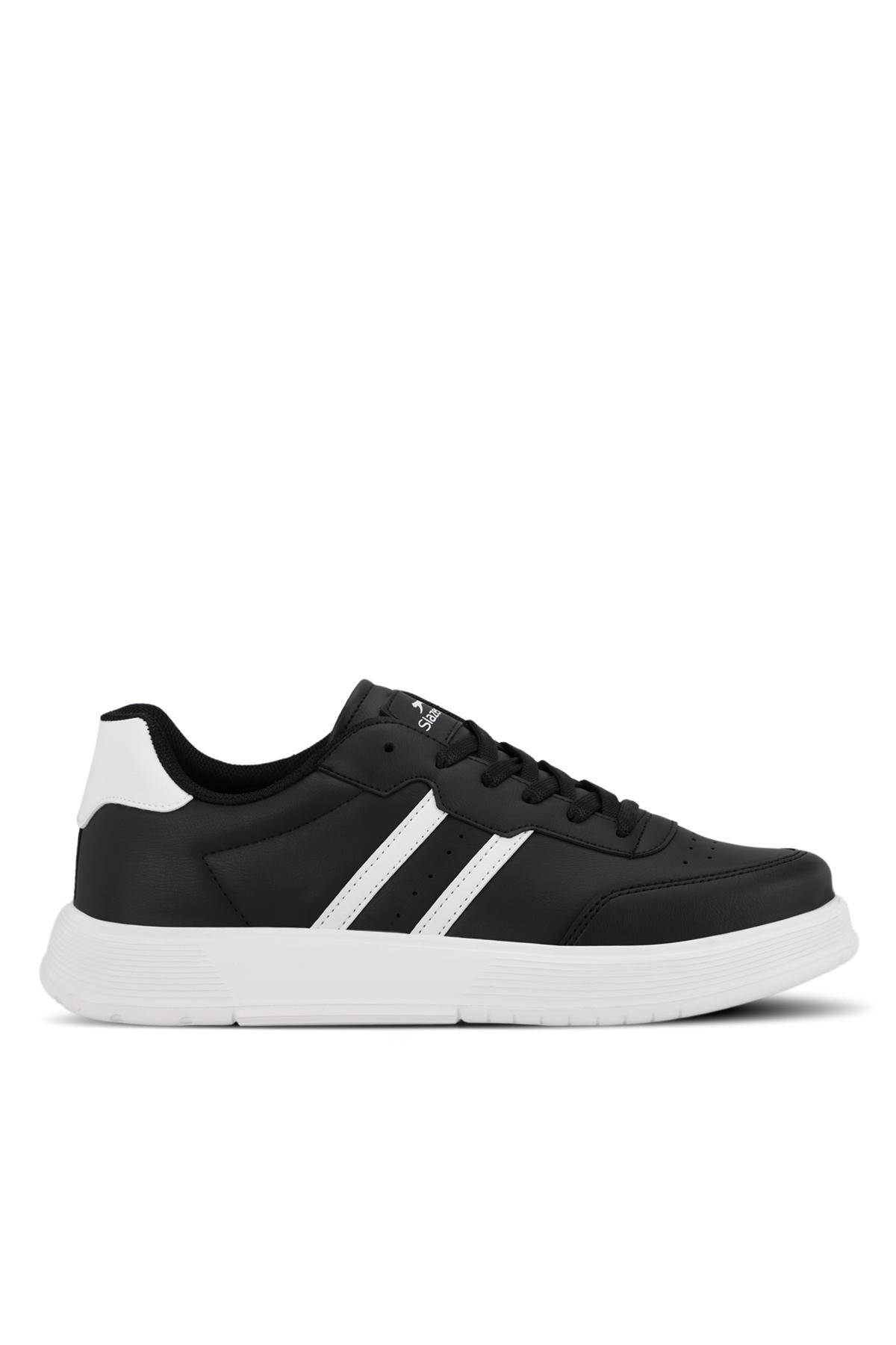 SLAZENGER ZIPPER I Erkek Sneaker Ayakkabı Siyah / Beyaz