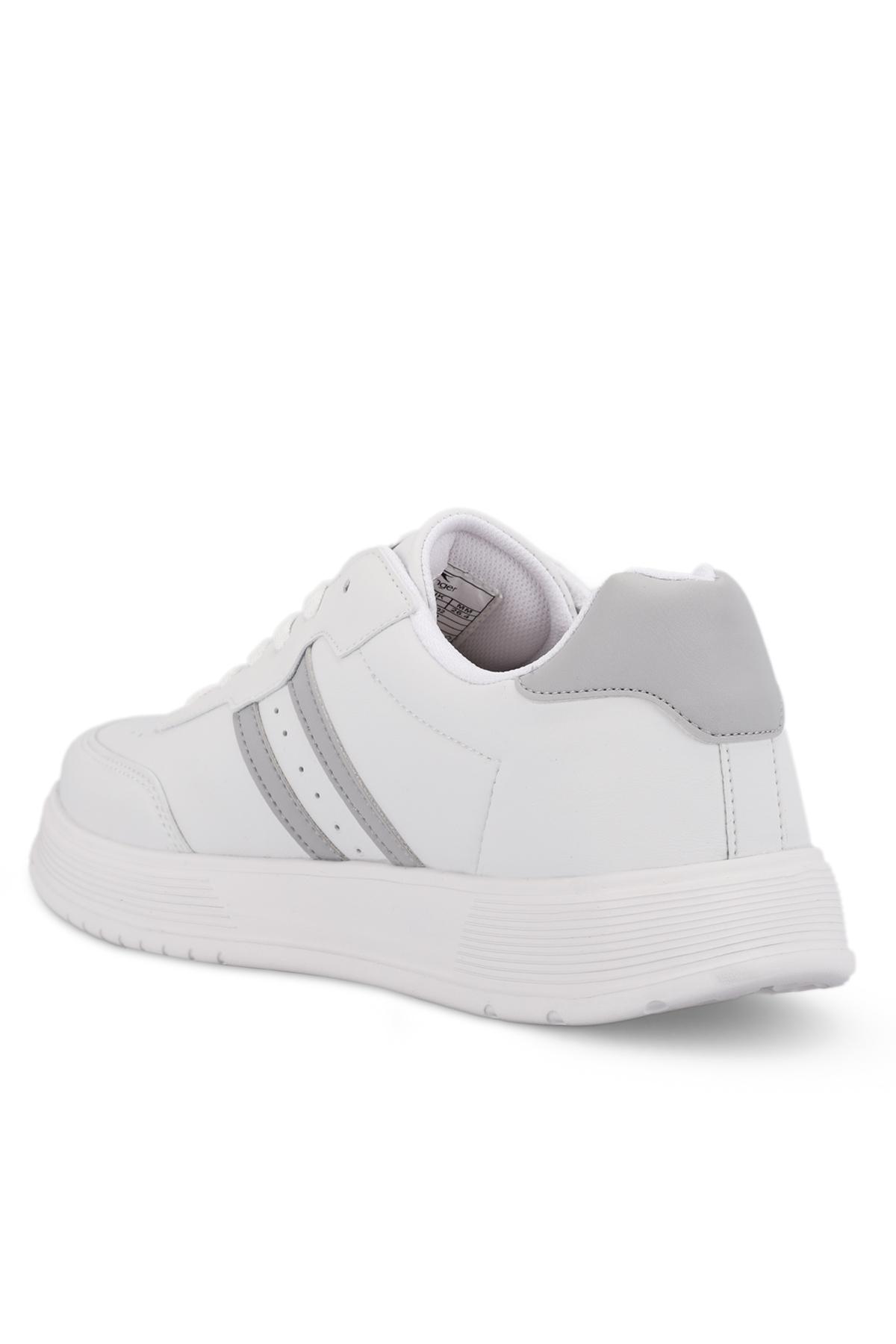 SLAZENGER ZIPPER I Erkek Sneaker Ayakkabı Beyaz / Gri görsel 3