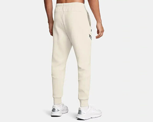Under Armour Ua Unstoppable Flc Jgr Eu Erkek Günlük Eşofman Altı 1389353-110 Bej görsel 4