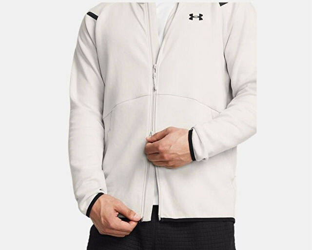 Under Armour Ua Unstoppable Flc Erkek Günlük Ceket 1389352-110 Bej görsel 4