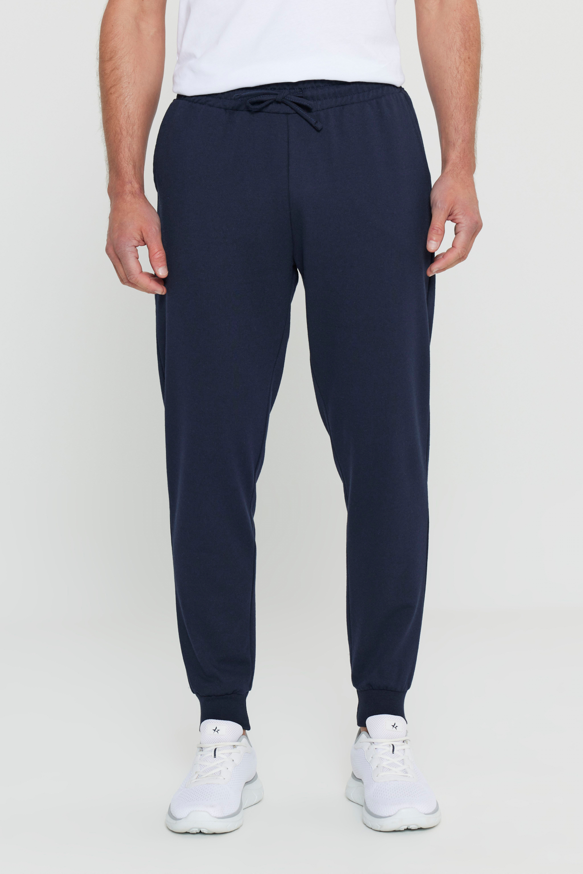 AC&Co / Altınyıldız Classics Erkek Lacivert Standart Fit 2 İplik Cepli Rahat Recycle Pamuklu Jogger Eşofman Altı