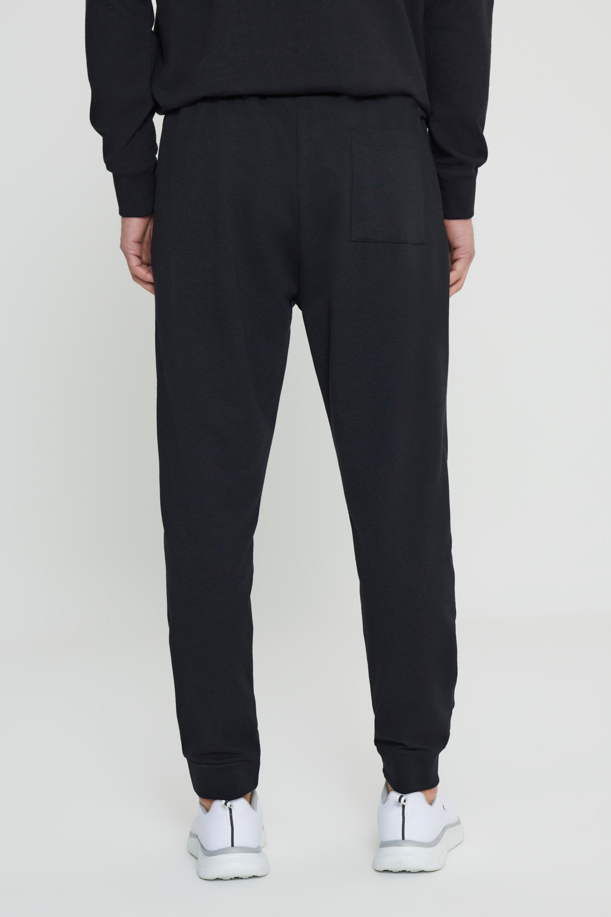 AC&Co / Altınyıldız Classics Erkek Siyah Standart Fit 2 İplik Cepli Rahat Recycle Pamuklu Jogger Eşofman Altı görsel 6
