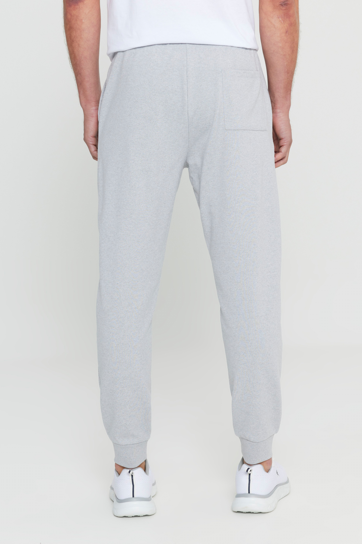 AC&Co / Altınyıldız Classics Erkek Gri Melanj Standart Fit 2 İplik Cepli Rahat Recycle Pamuklu Jogger Eşofman Altı görsel 5