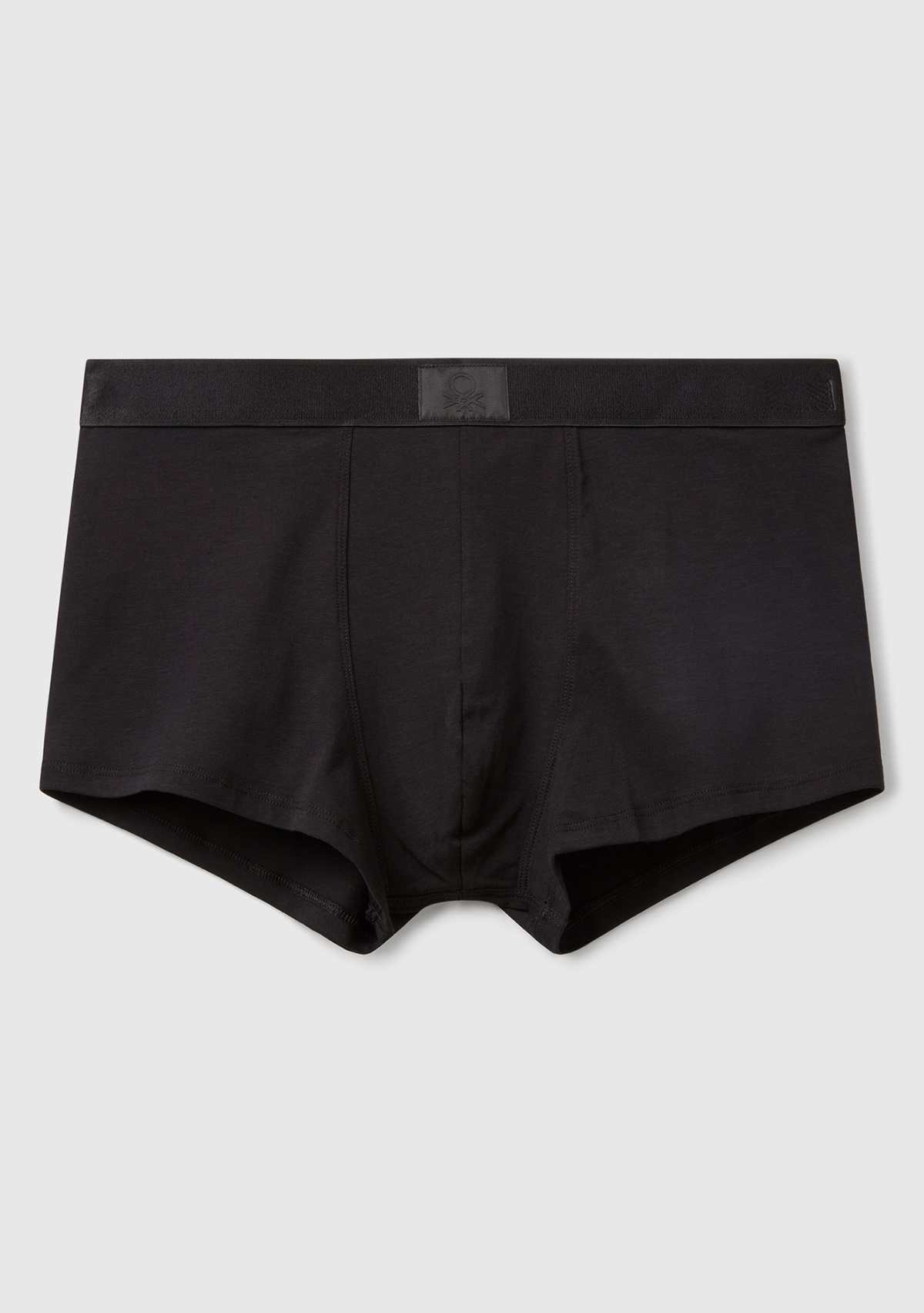 United Colors Of Benetton Erkek Siyah Pamuk Karışımlı Beli Logo Baskılı Boxer