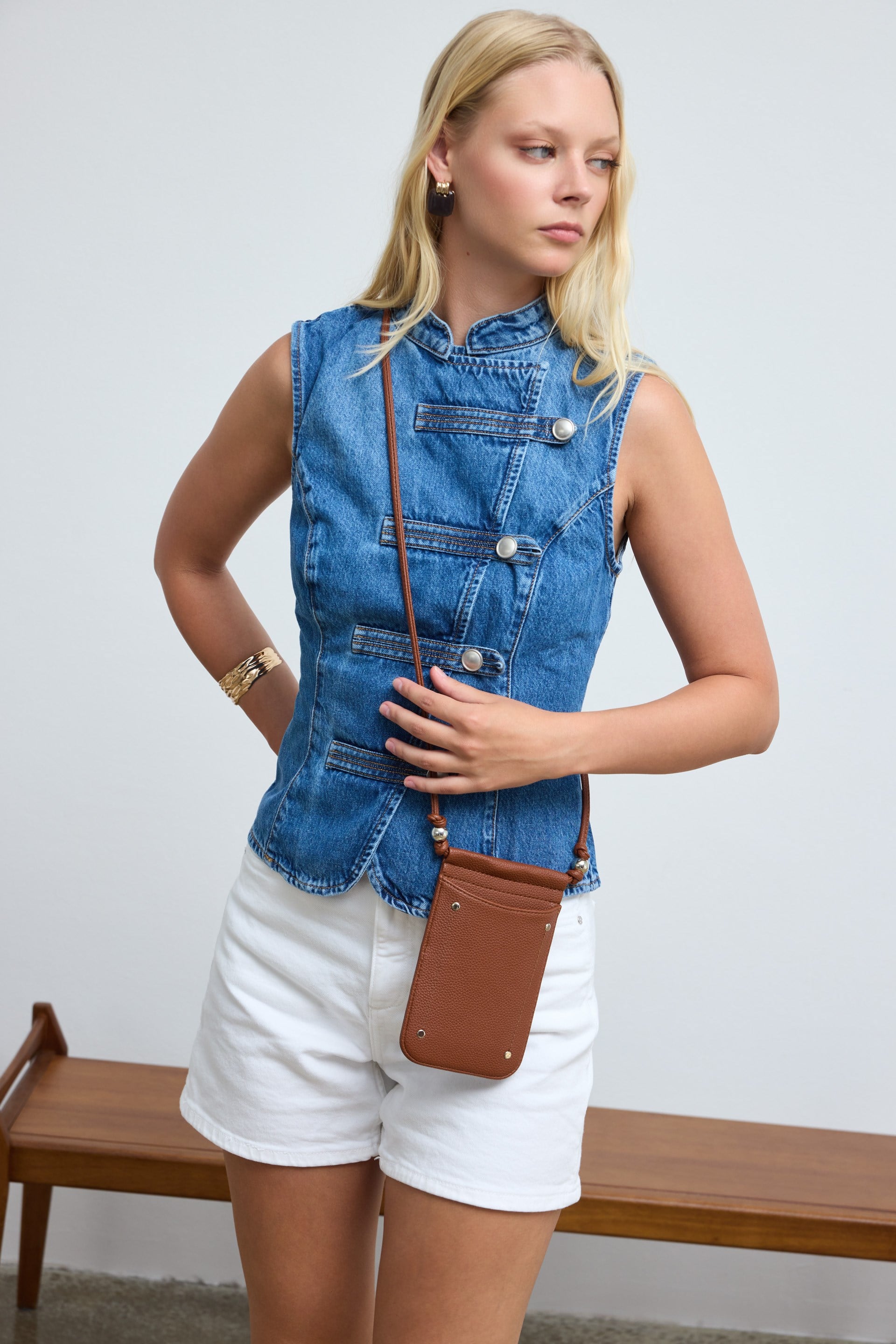 Shulebags Kaia Telefon Çantası Taba görsel 5