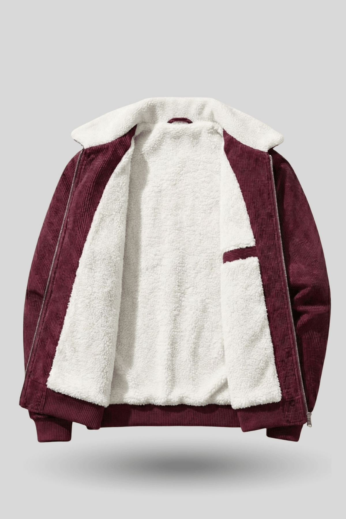 Genius Store Erkek Kadife Mont Pelüş Astarlı Tam Fermuarlı Gömlek Yaka Spor Mont görsel 2