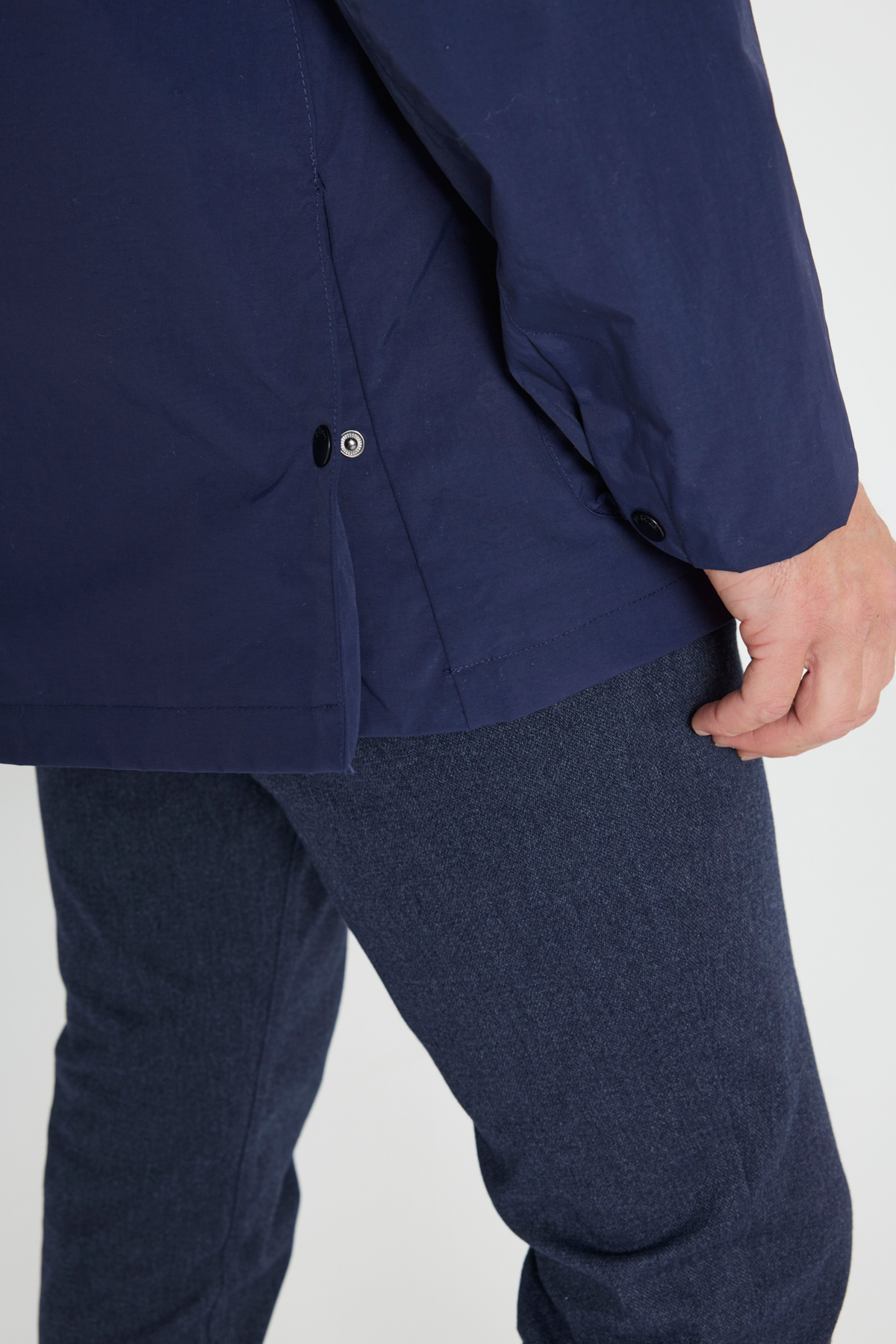 AC&Co / Altınyıldız Classics Erkek Lacivert Kapüşonlu Dik Yaka Standart Fit Kaban görsel 8