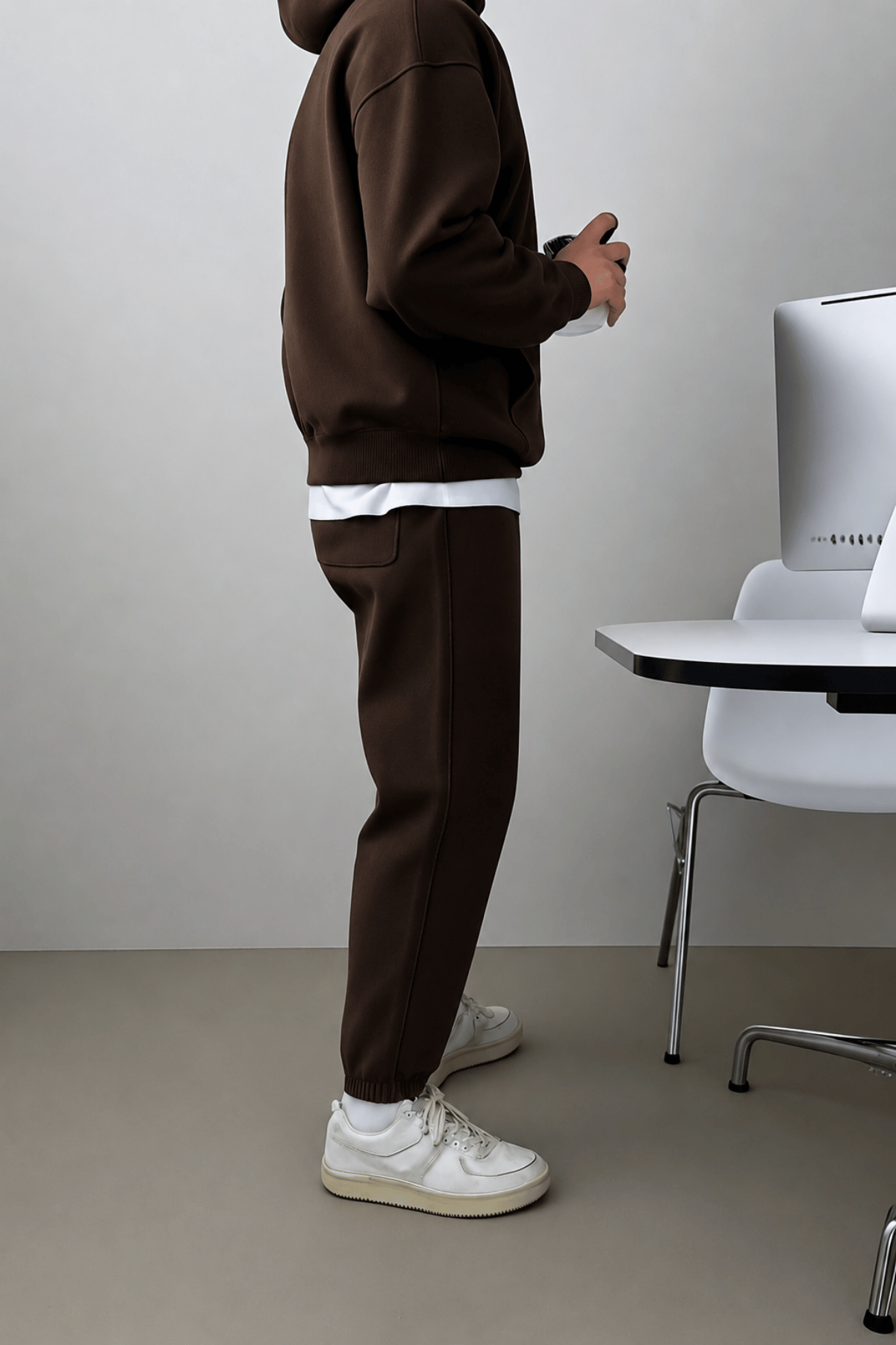 Genius Store Erkek Eşofman Takımı Şardonlu 3 İplik İçi Polarlı Günlük Eşofman Takımı 3İPLİK-TAKIM görsel 3