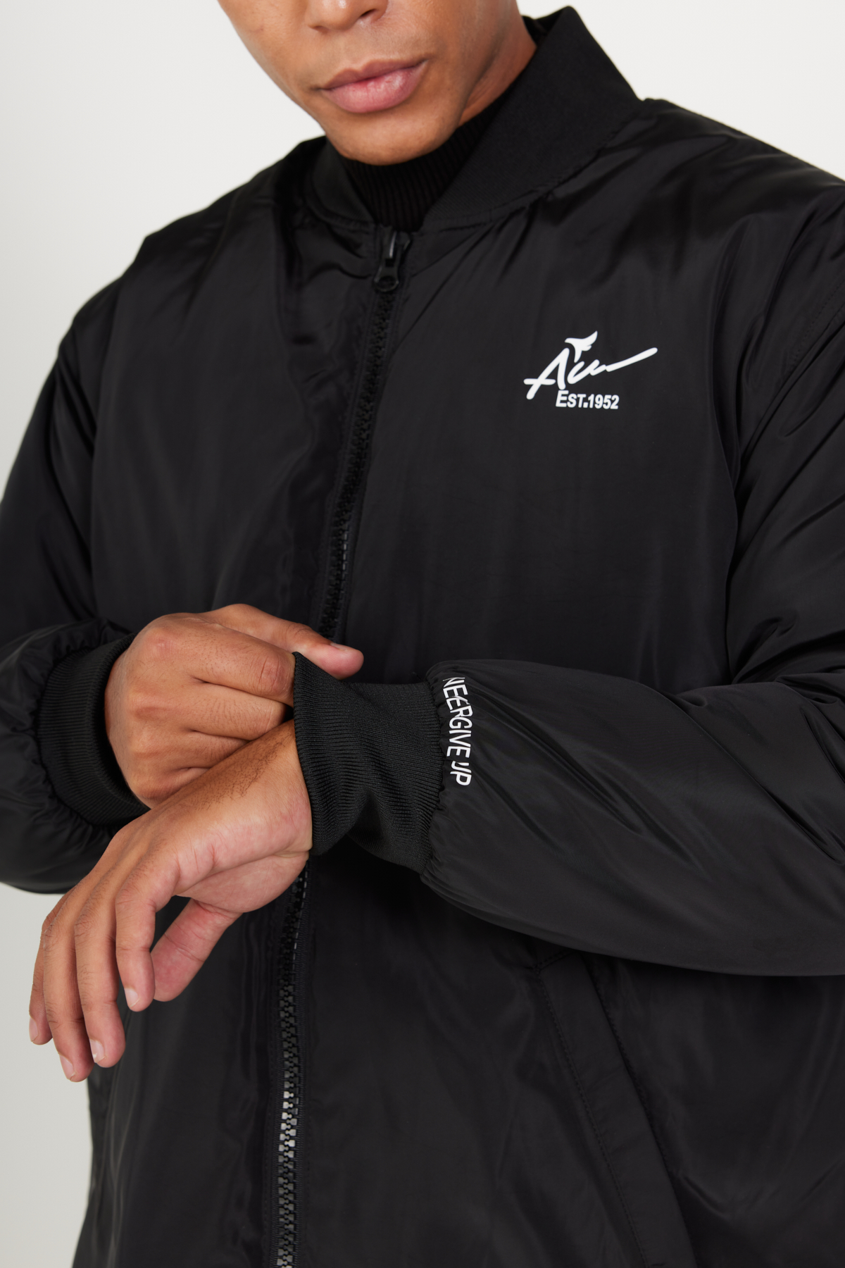 AC&Co / Altınyıldız Classics Erkek Siyah Oversize Geniş Kesim Kolej Yaka Mont görsel 3