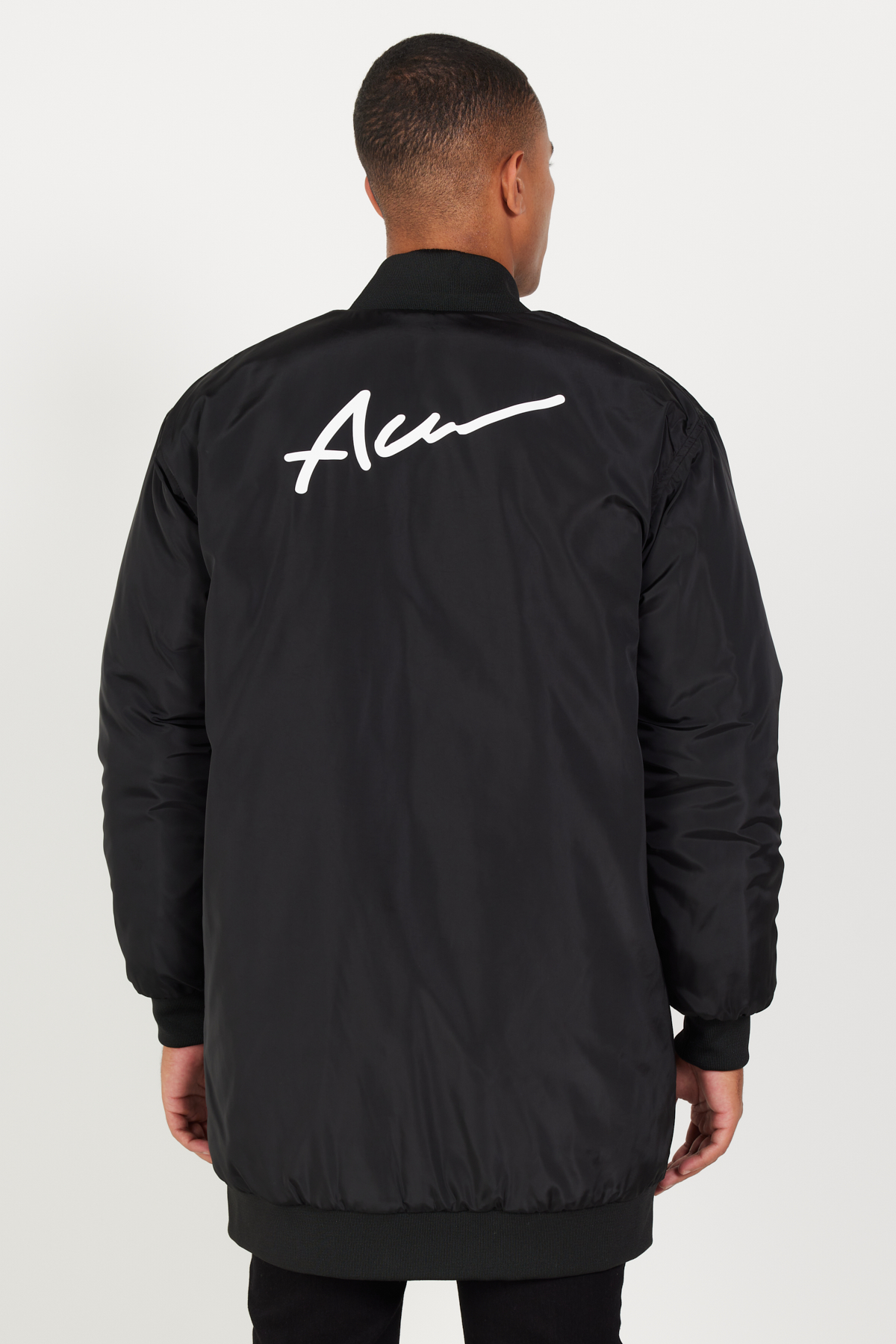 AC&Co / Altınyıldız Classics Erkek Siyah Oversize Geniş Kesim Kolej Yaka Mont görsel 5