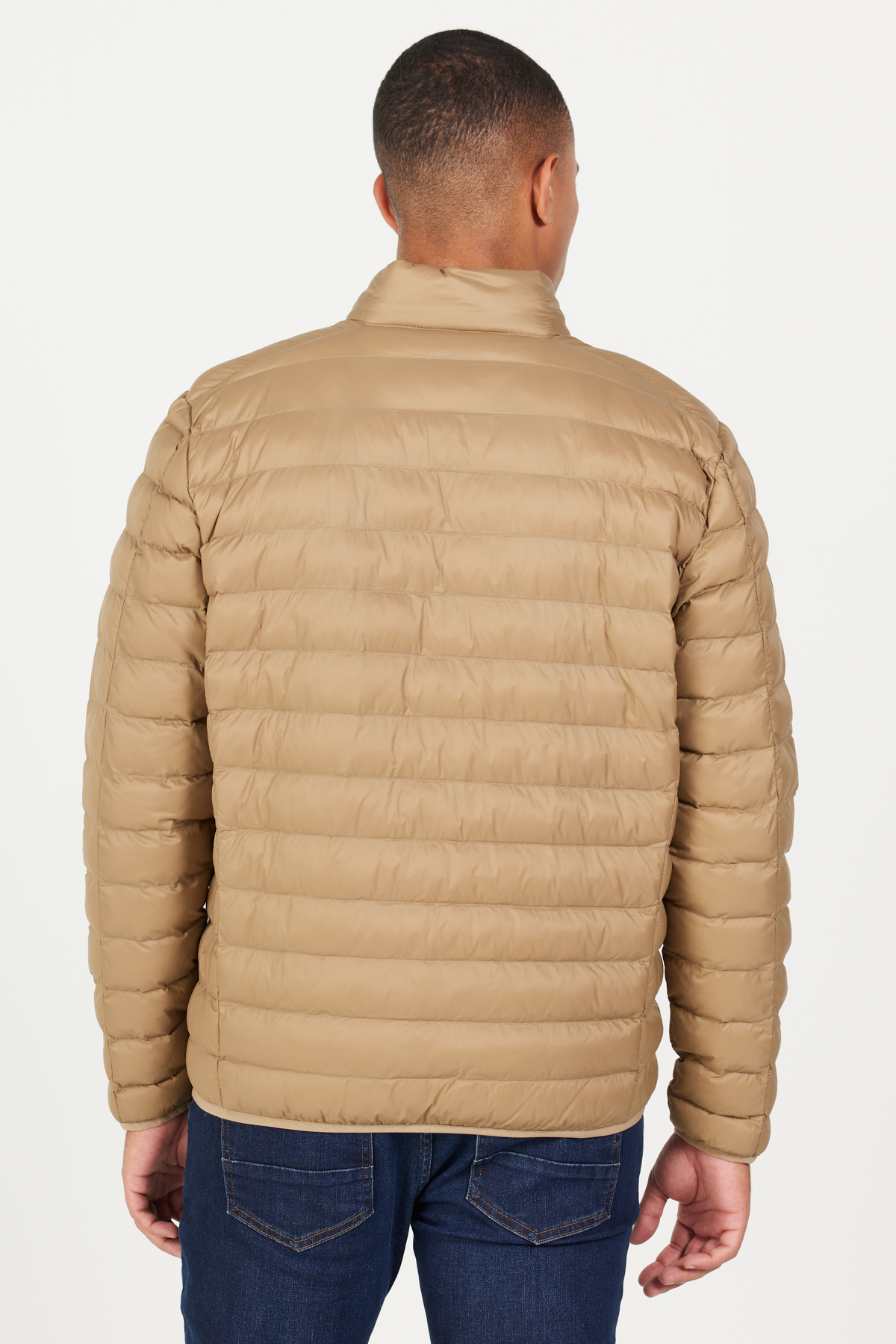 AC&Co / Altınyıldız Classics Erkek Vizon Standart Fit Normal Kesim Dik Yaka Şişme Mont görsel 5