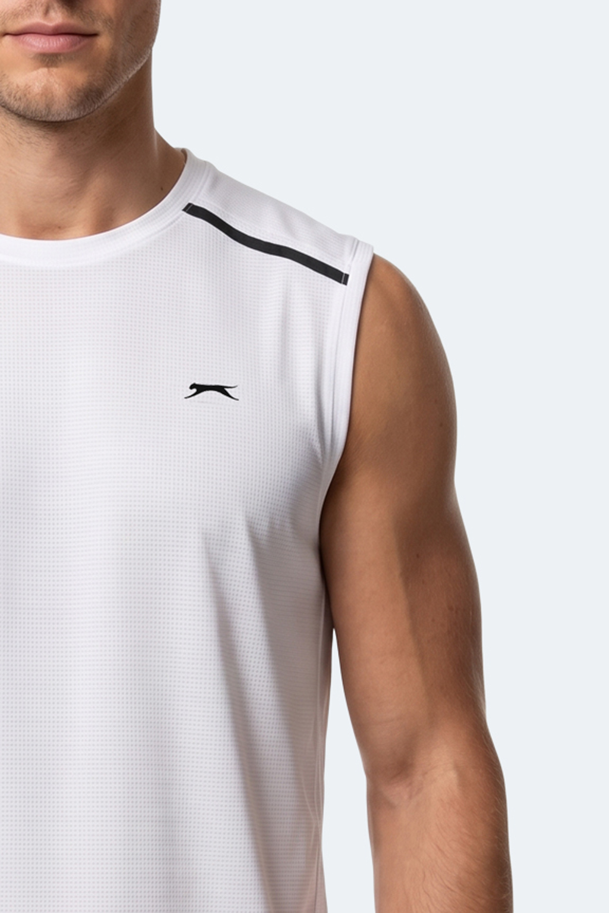 SLAZENGER REXIS Erkek Kolsuz Beyaz Tişört görsel 2