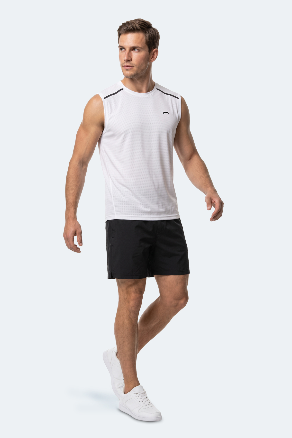 SLAZENGER REXIS Erkek Kolsuz Beyaz Tişört görsel 6
