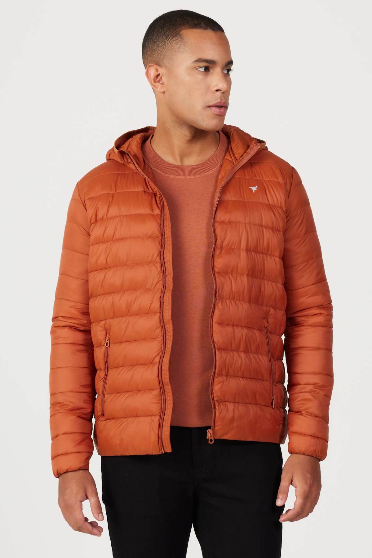AC&Co / Altınyıldız Classics Erkek Kiremit Standart Fit Normal Kesim Kapüşonlu Şişme Mont görsel 2