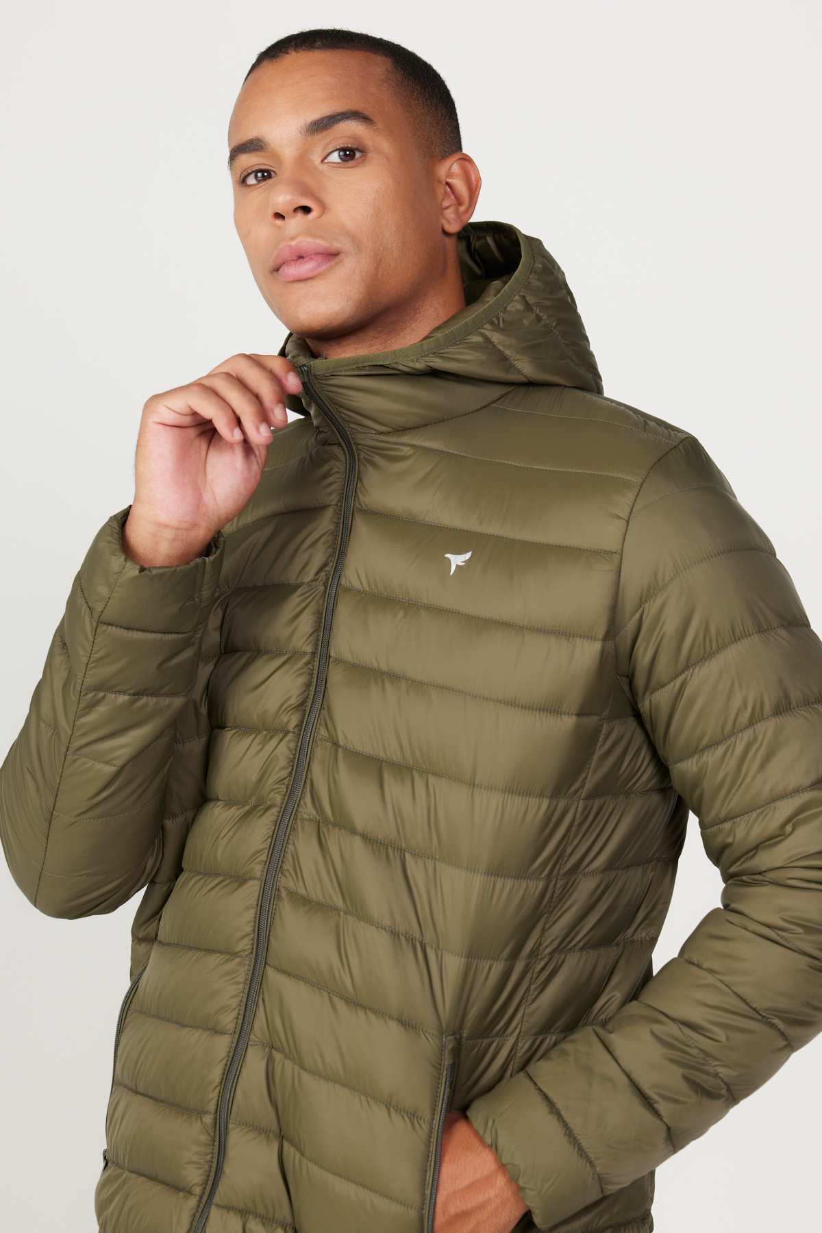 AC&Co / Altınyıldız Classics Erkek Haki Standart Fit Normal Kesim Kapüşonlu Şişme Mont görsel 3