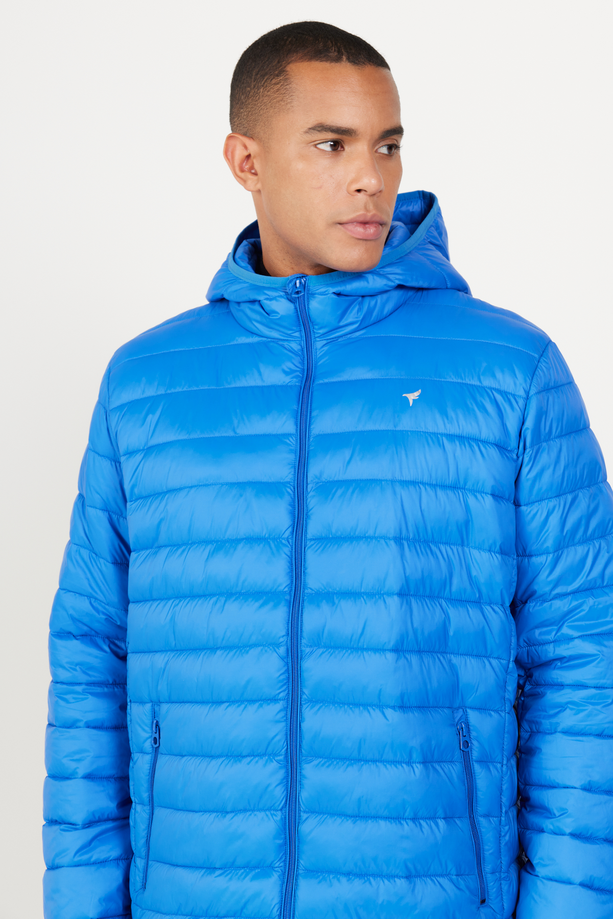 AC&Co / Altınyıldız Classics Erkek Saks Standart Fit Normal Kesim Kapüşonlu Şişme Mont görsel 3