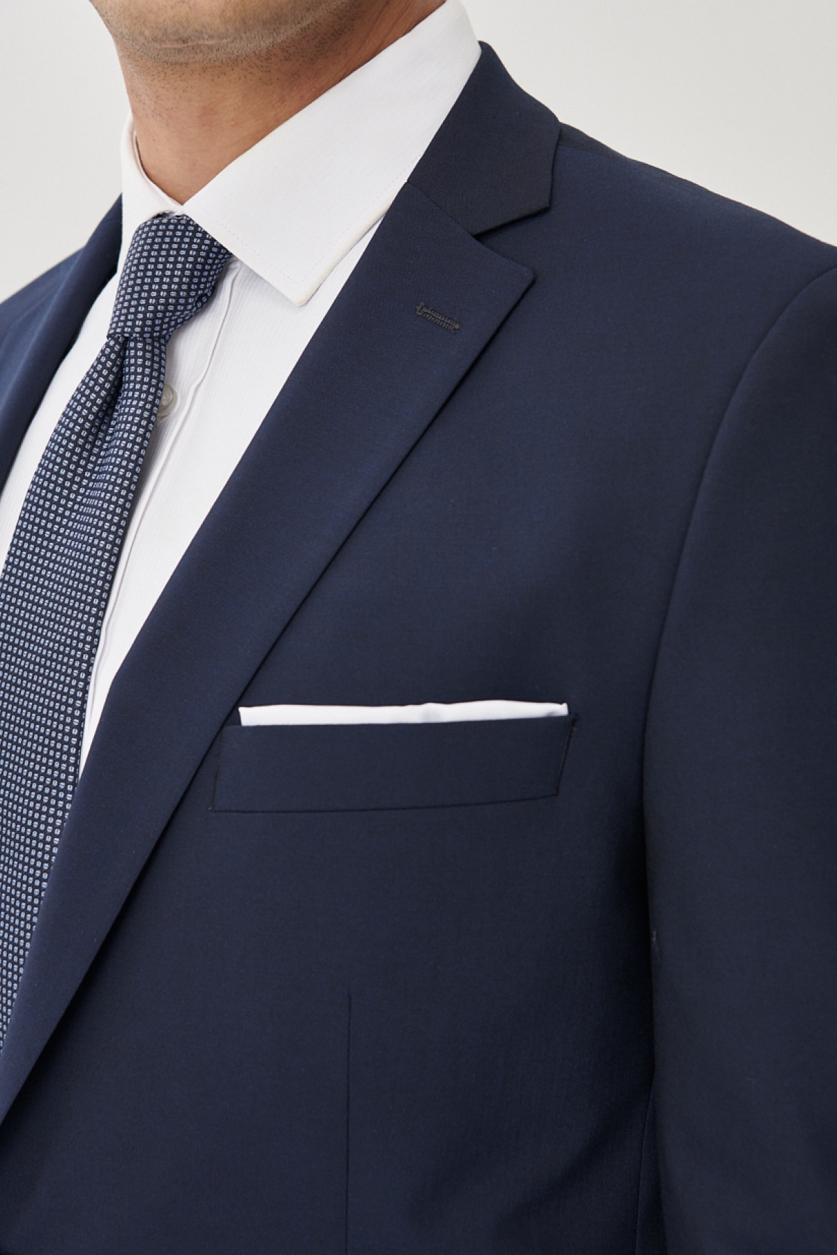 Altınyıldız Classics Erkek Lacivert Slim Fit Dar Kesim Mono Yaka Takım Elbise görsel 4