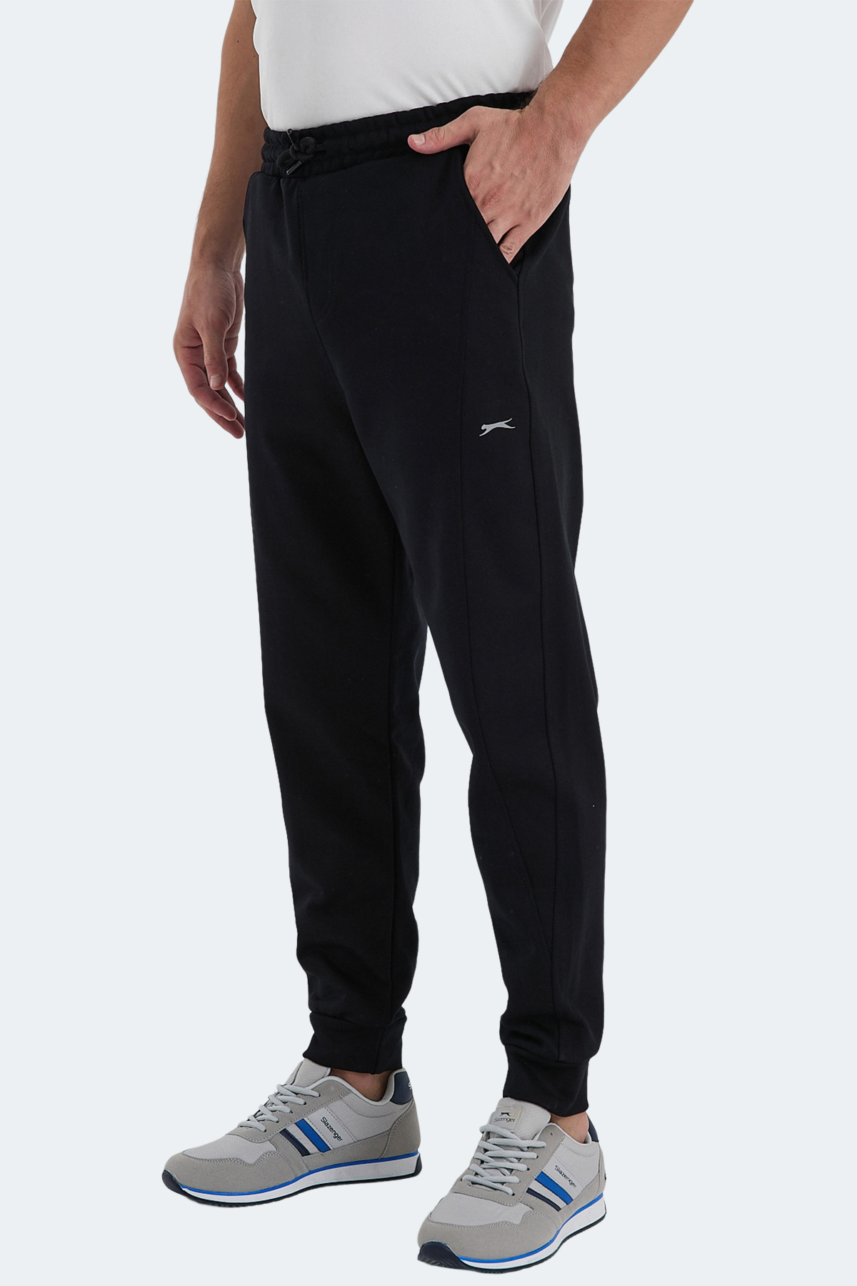 SLAZENGER Erkek %100 Pamuk Jogger Eşofman Altı Siyah