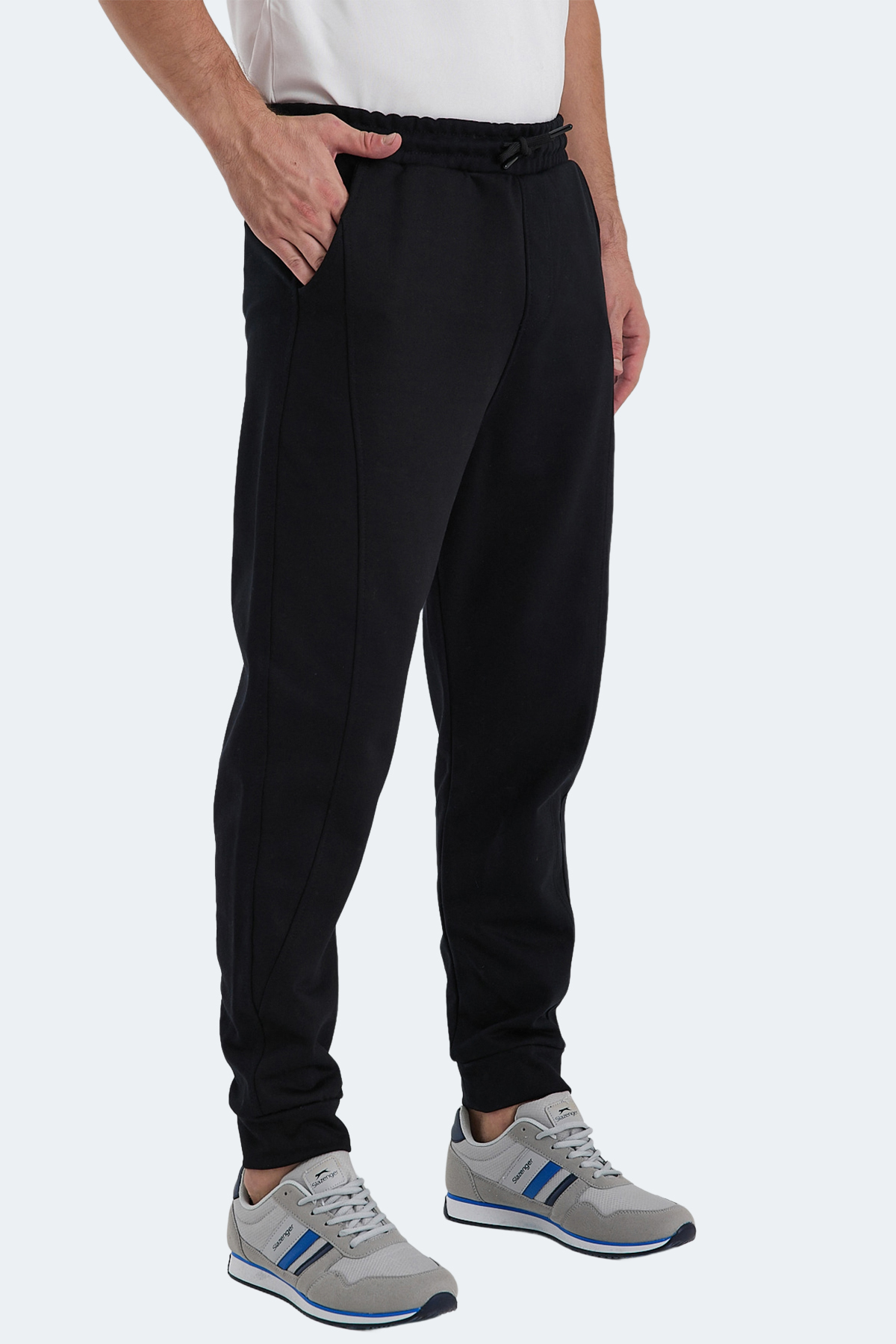 SLAZENGER Erkek %100 Pamuk Jogger Eşofman Altı Siyah görsel 3