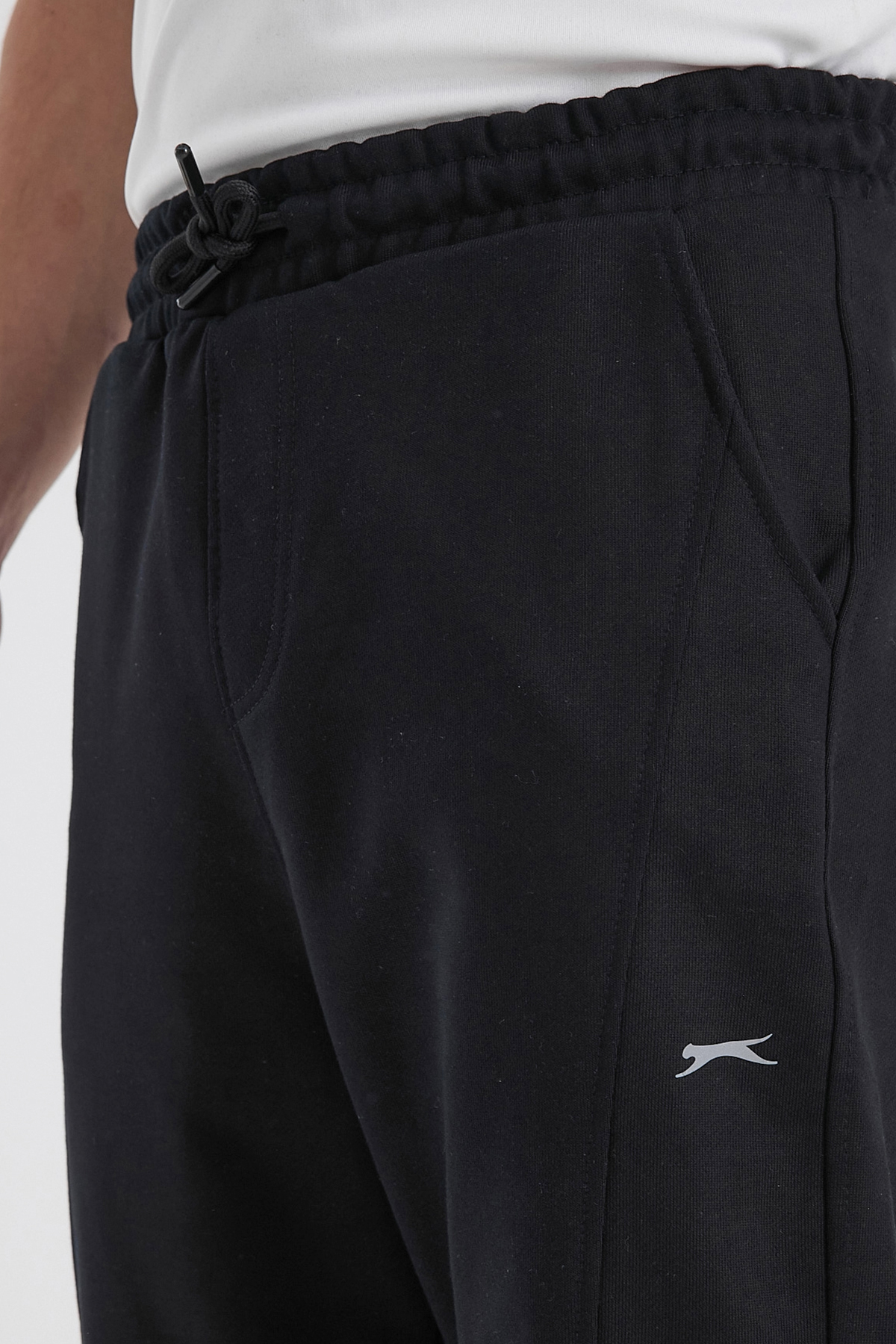 SLAZENGER Erkek %100 Pamuk Jogger Eşofman Altı Siyah görsel 4