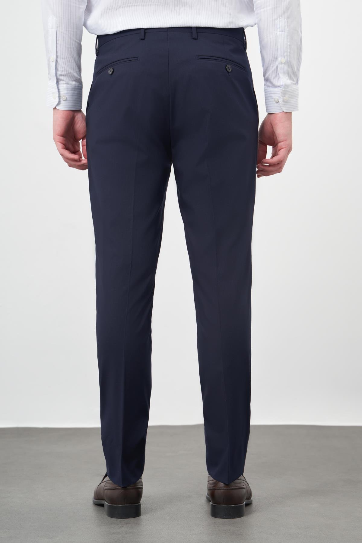 İMZA Lacivert Esnek Yandan Cepli Slim Fit Classic Erkek Pantolon 1003245313 görsel 5