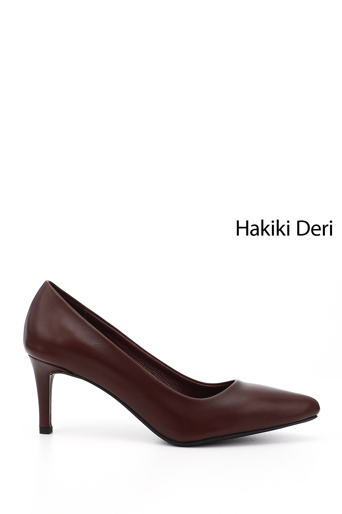 GÖNDERİ(R) Kadın BORDO Sivri Burun İnce Topuklu Hakiki Deri Stiletto