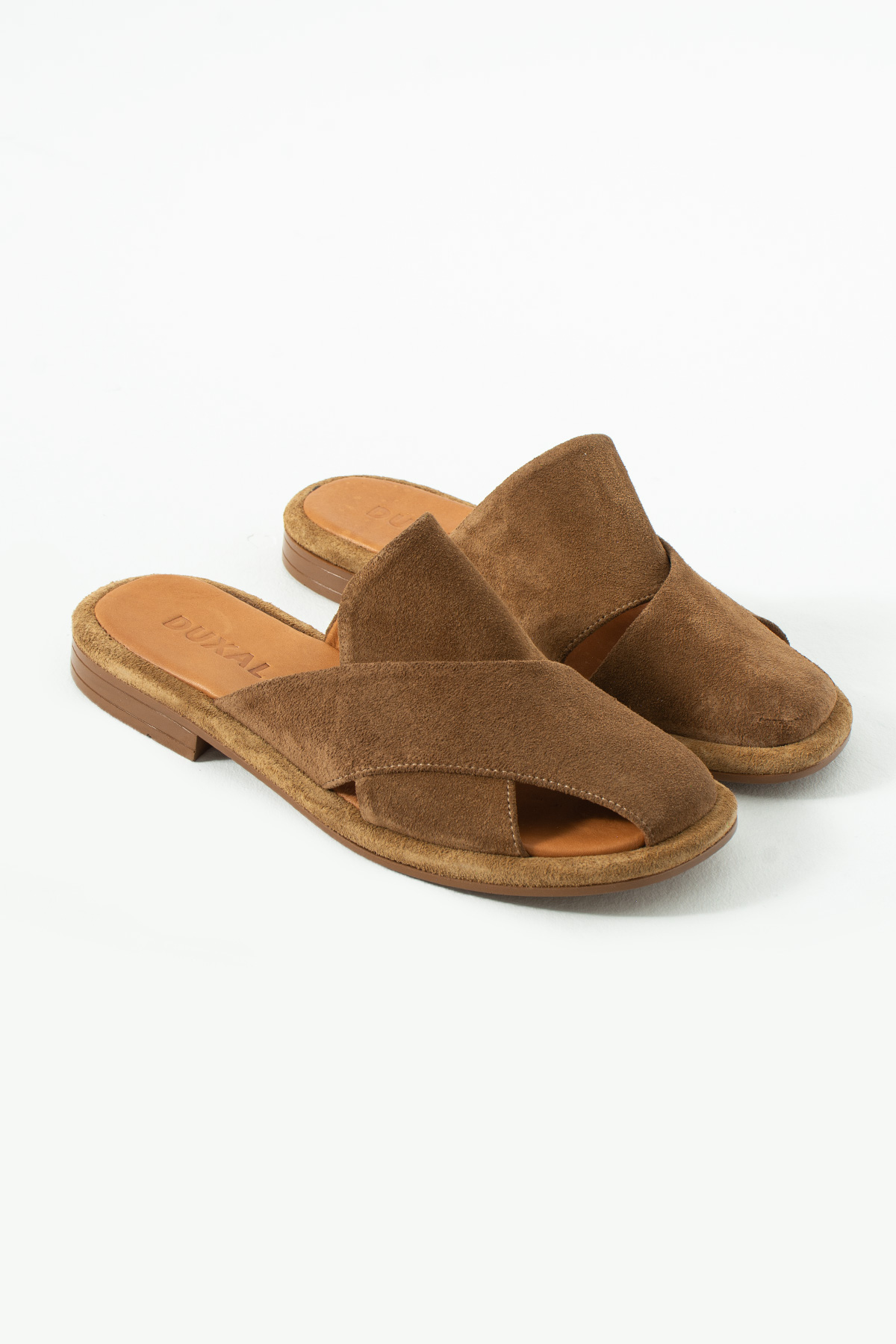 DUXAL SHOES Bronte Hakiki Deri Süet Çapraz Bantlı Anatomik Tabanlı Konfor Terlik - Sandalet görsel 4