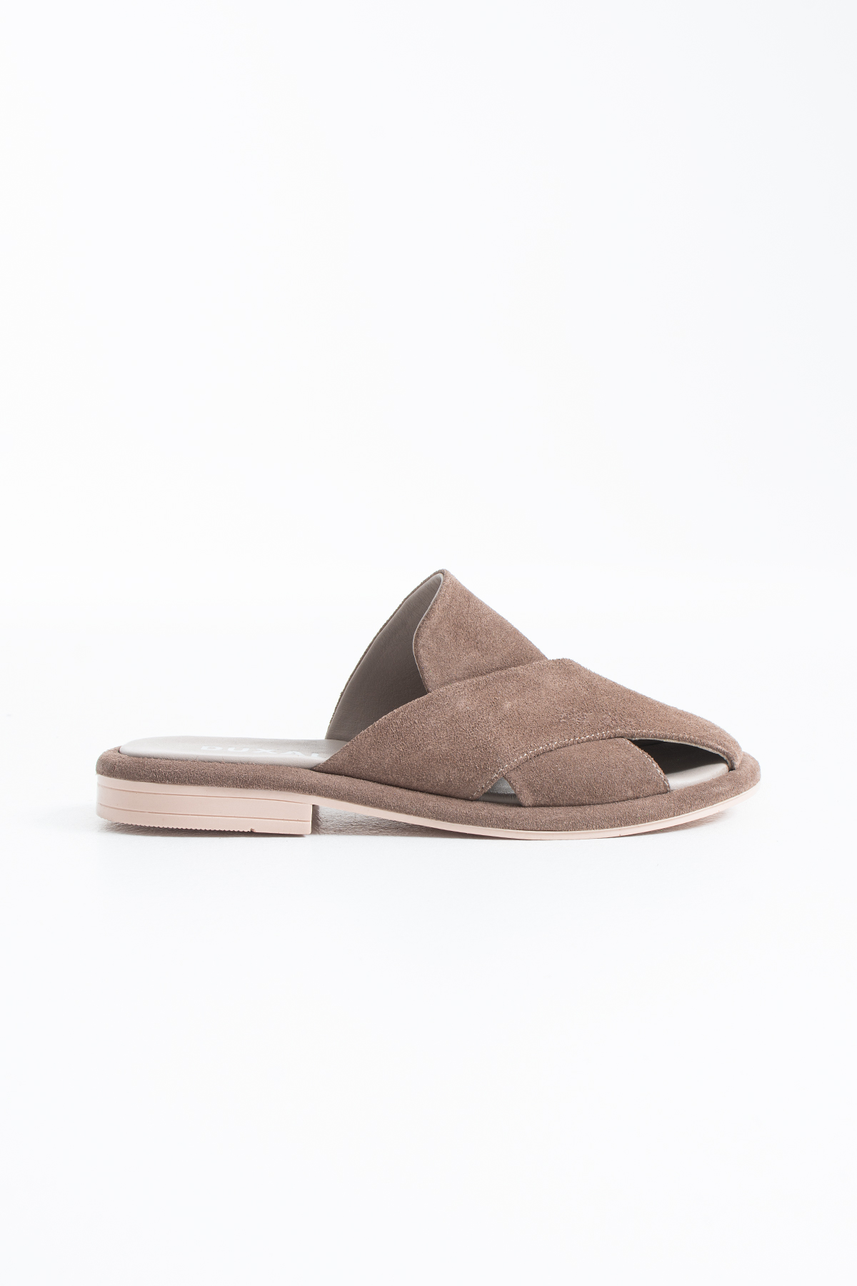 DUXAL SHOES Bronte Hakiki Deri Süet Çapraz Bantlı Anatomik Tabanlı Konfor Terlik - Sandalet görsel 4