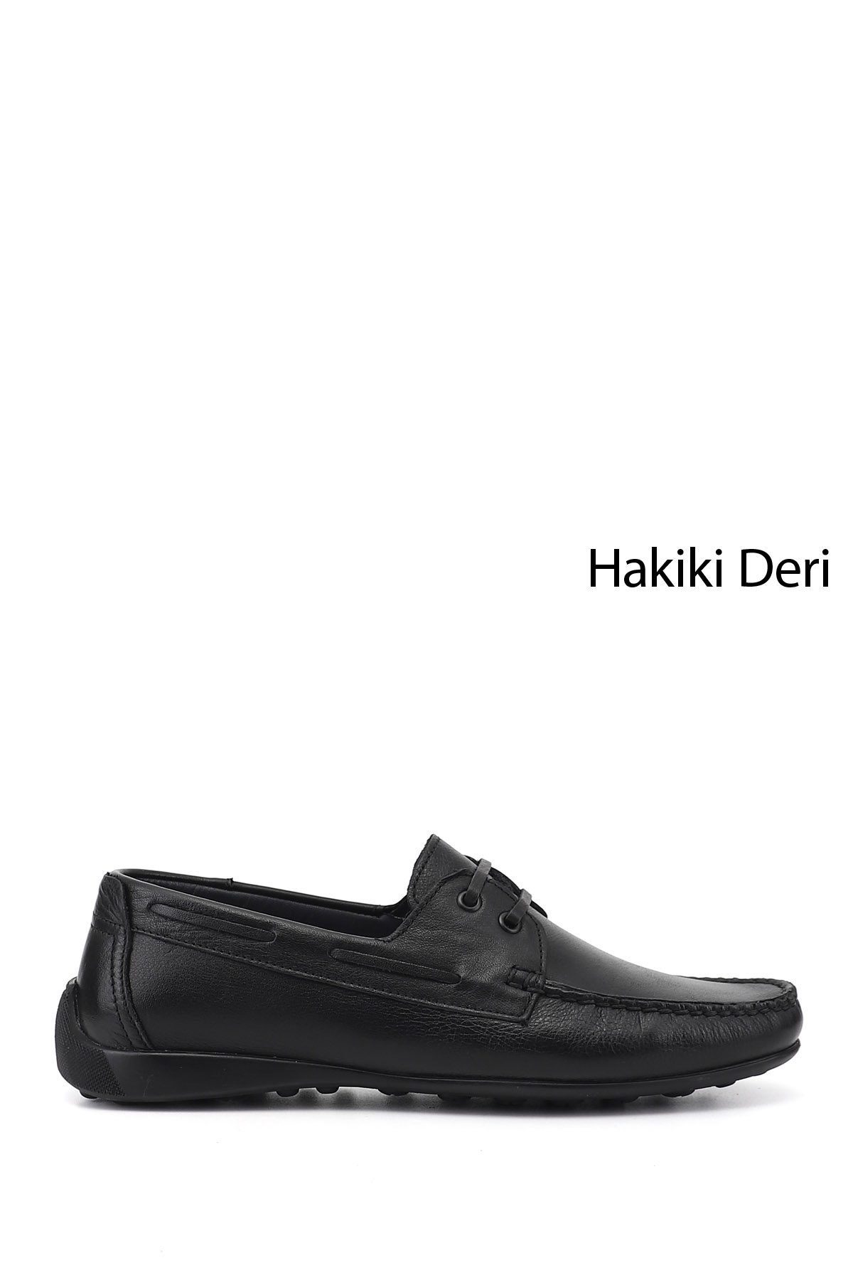 GÖNDERİ(R) Erkek SİYAH Rok Hakiki Deri Bağcıklı Ayakkabı