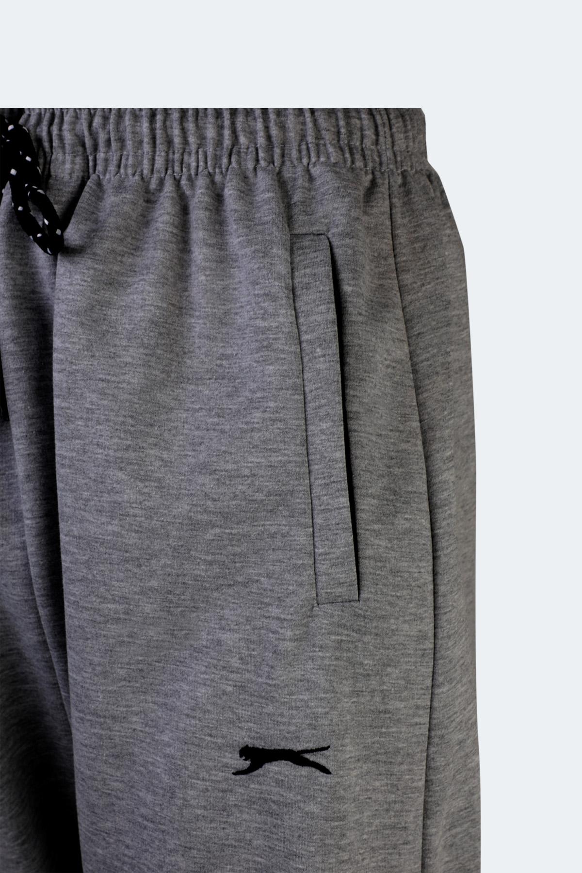 SLAZENGER Erkek Büyük Beden Eşofman Altı Koyu Gri görsel 3