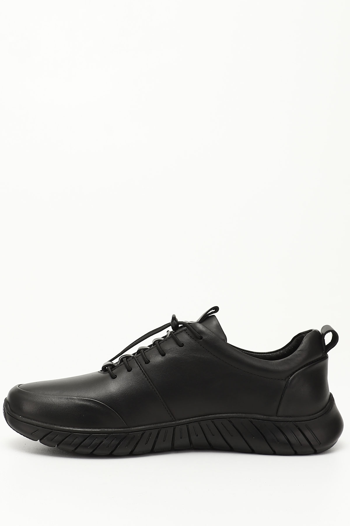 GÖNDERİ(R) ZÜMRÜT-SİYAH Hakiki Deri Yuvarlak Burun Günlük Bağcıklı Erkek Sneaker 42605 görsel 3