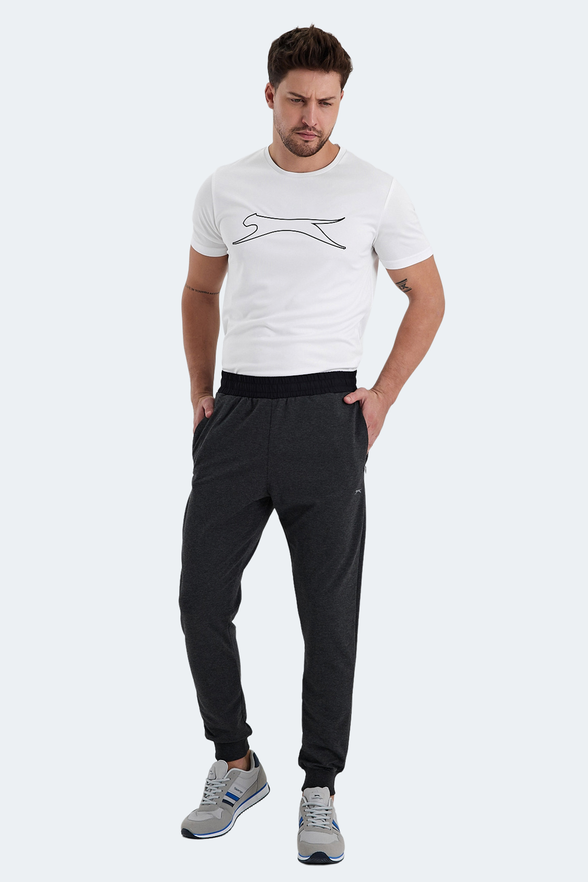 SLAZENGER Erkek Jogger Eşofman Altı Antrasit görsel 4