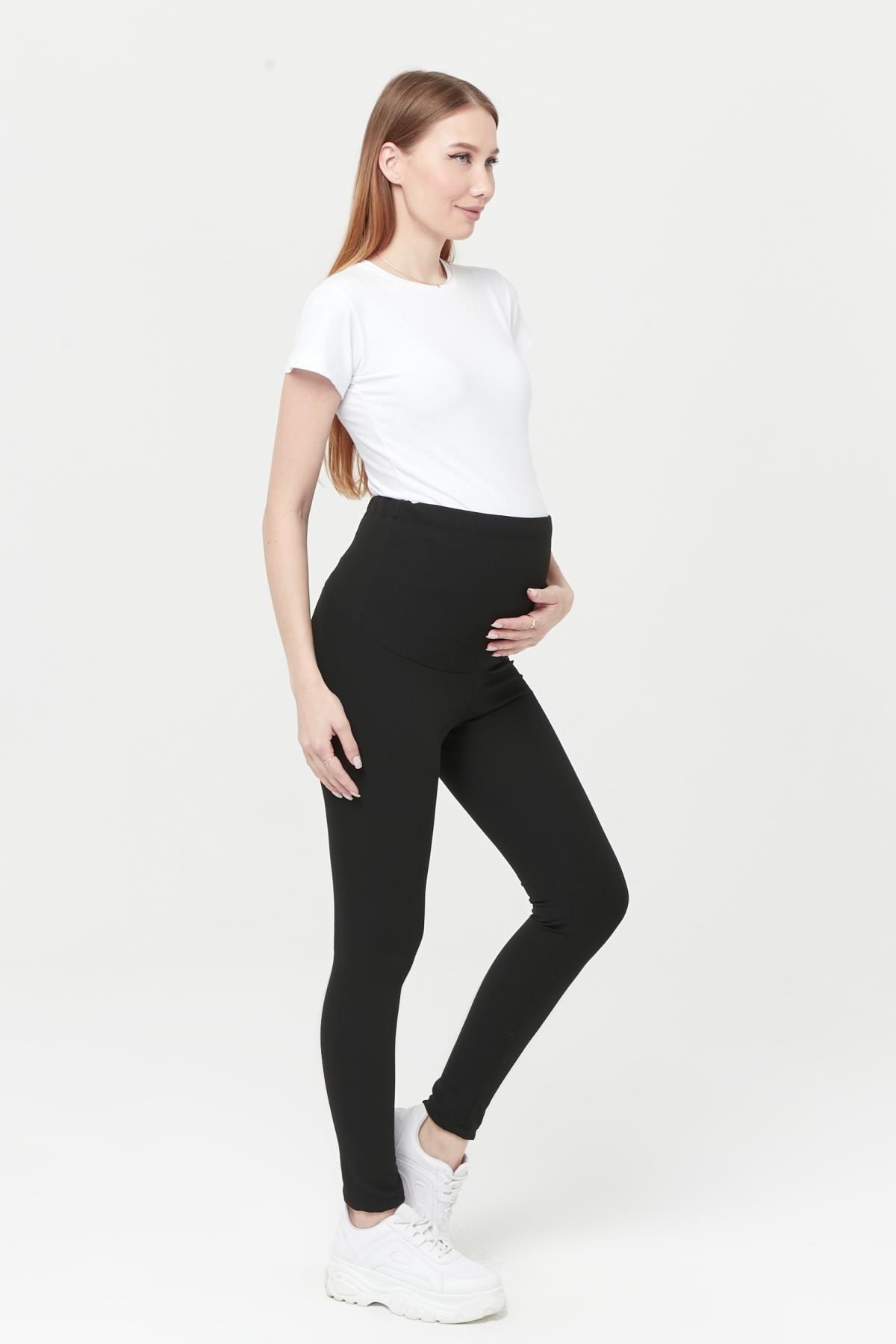 Luvmabelly Beli Ayarlamalı Kadın Kışlık Termal Fitilli Hamile Tayt görsel 4