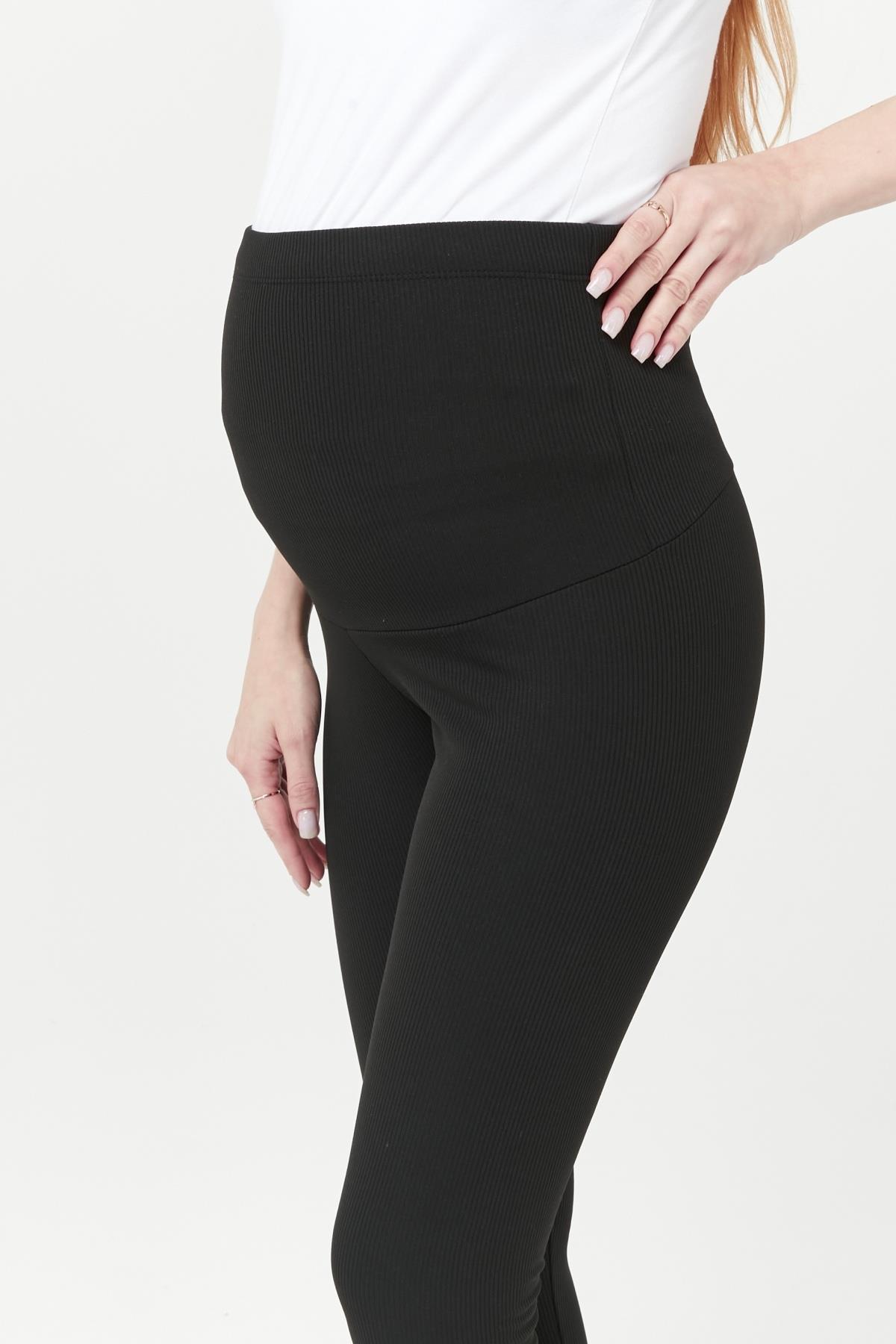Luvmabelly Beli Ayarlamalı Kadın Kışlık Termal Fitilli Hamile Tayt görsel 8