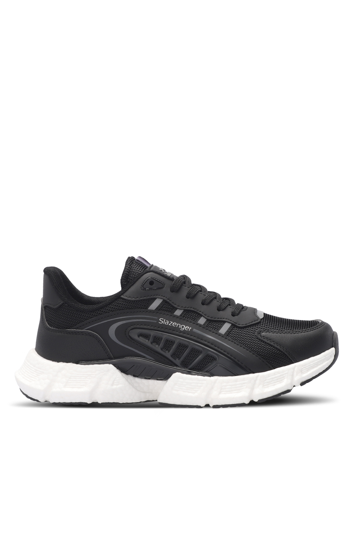 SLAZENGER ZIPLINE Erkek Sneaker Ayakkabı Siyah / Koyu Gri