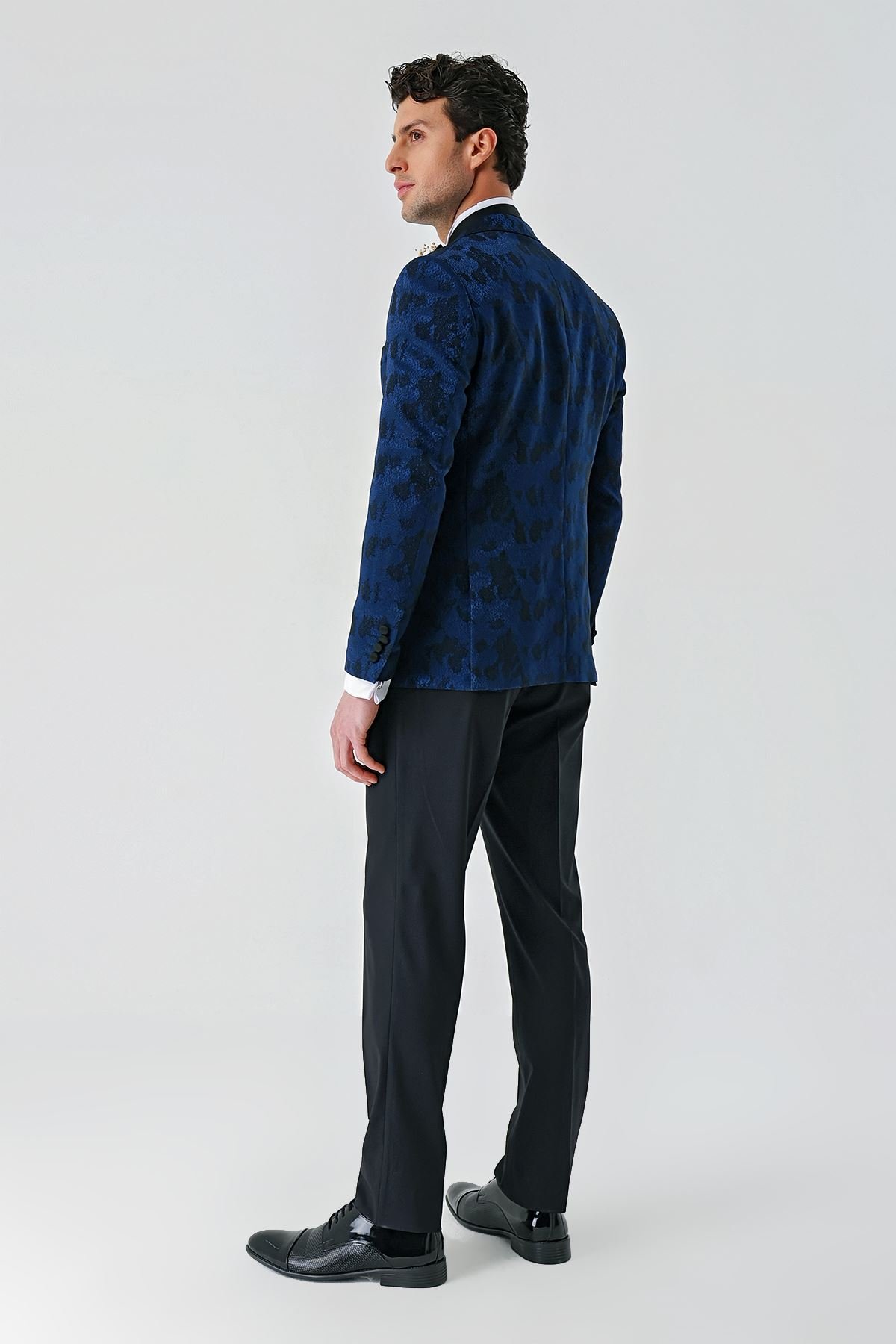 İMZA Çıkarılabilir Kırlangıç Yaka Elastanlı 6 Drop Slim Fit Smokin Damatlık 1001240204 görsel 7