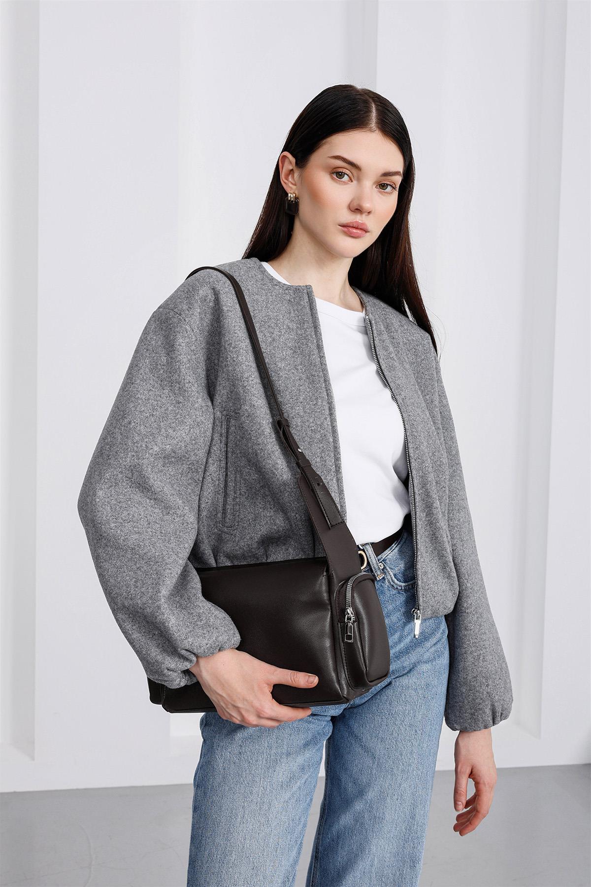 Shulebags Barenia Retro Çapraz Çanta Kahve görsel 2