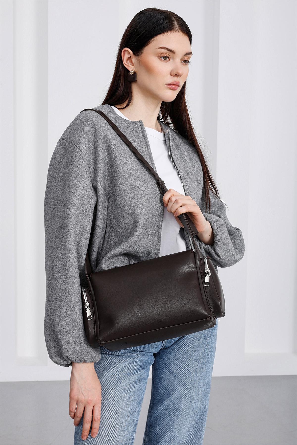 Shulebags Barenia Retro Çapraz Çanta Kahve görsel 4