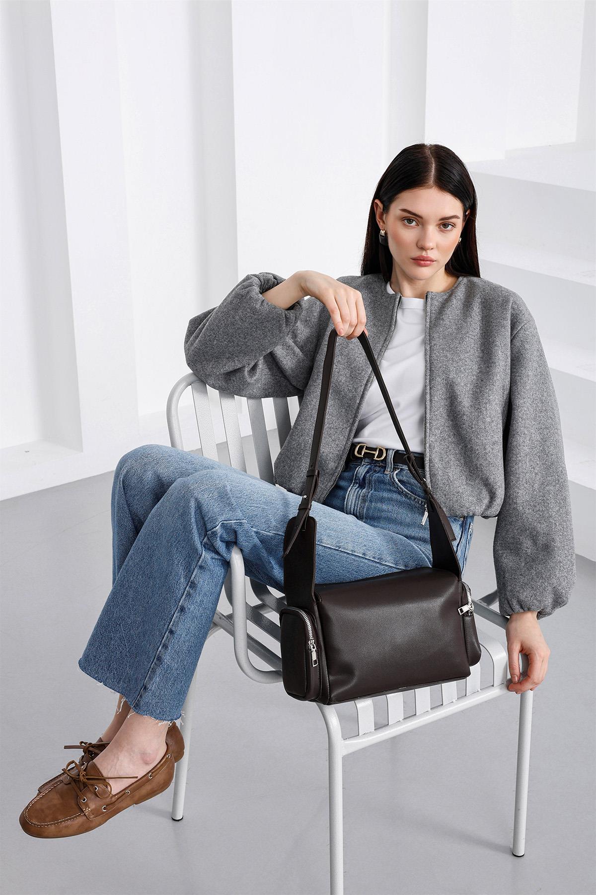 Shulebags Barenia Retro Çapraz Çanta Kahve görsel 6