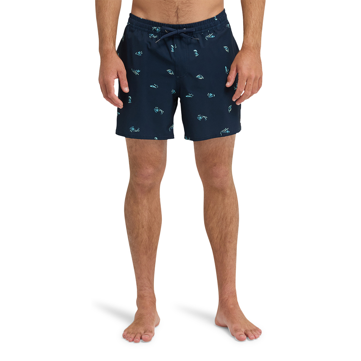Quiksilver Stretch Printed Erkek Lacivert Mayo