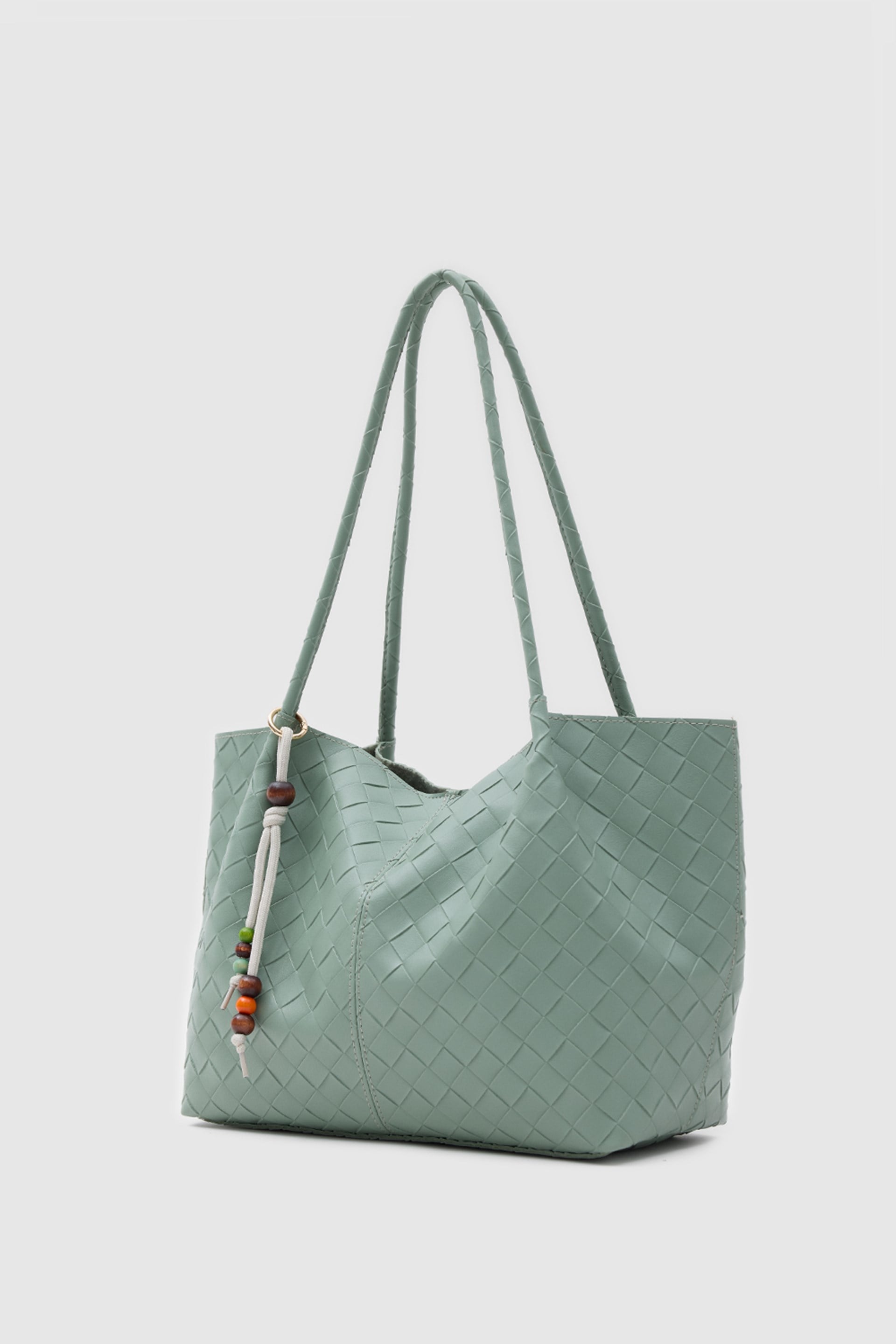 Shulebags Miura Charm Detaylı Örgü Omuz Mint görsel 2