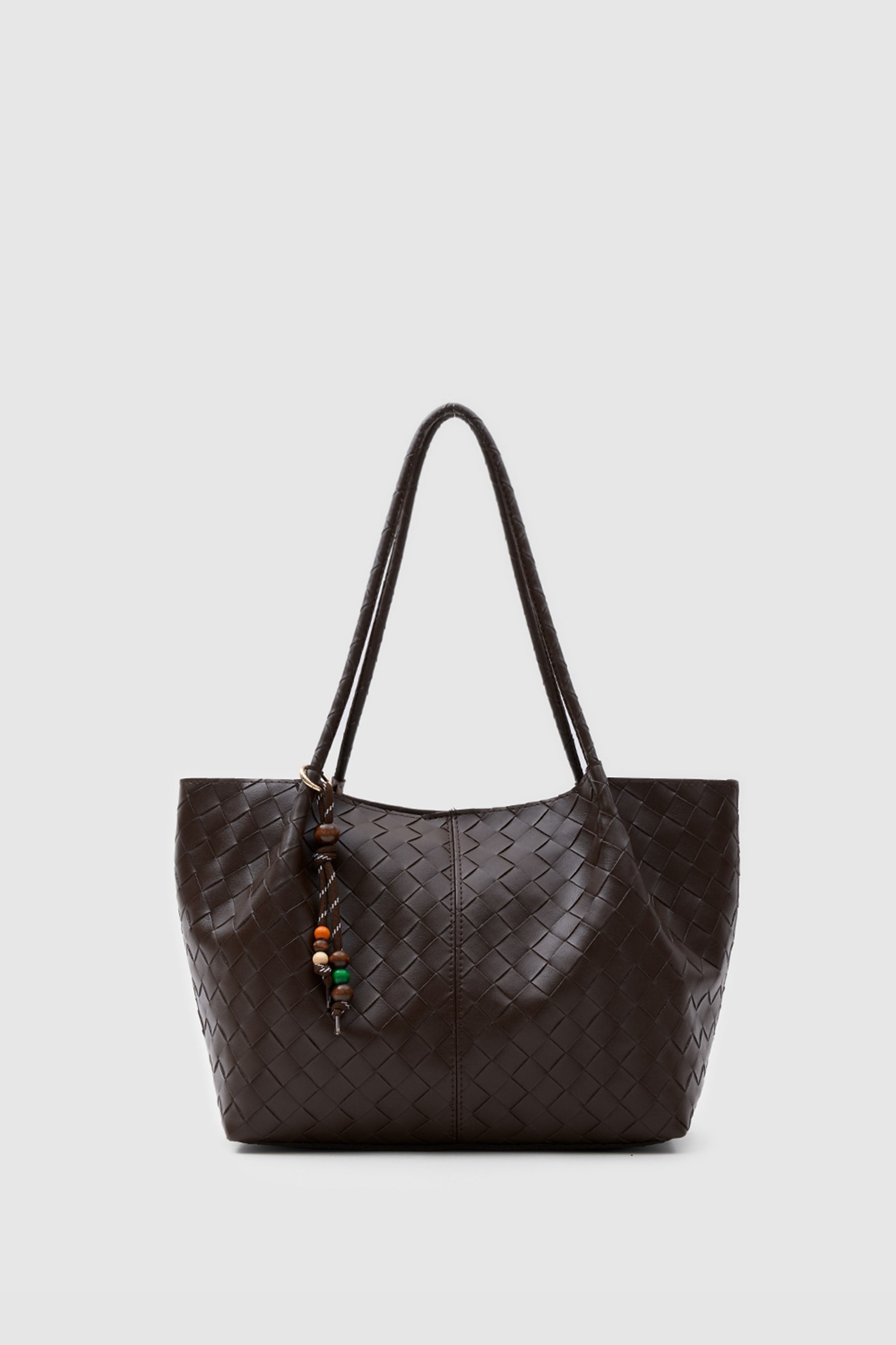 Shulebags Miura Charm Detaylı Örgü Omuz Kahve