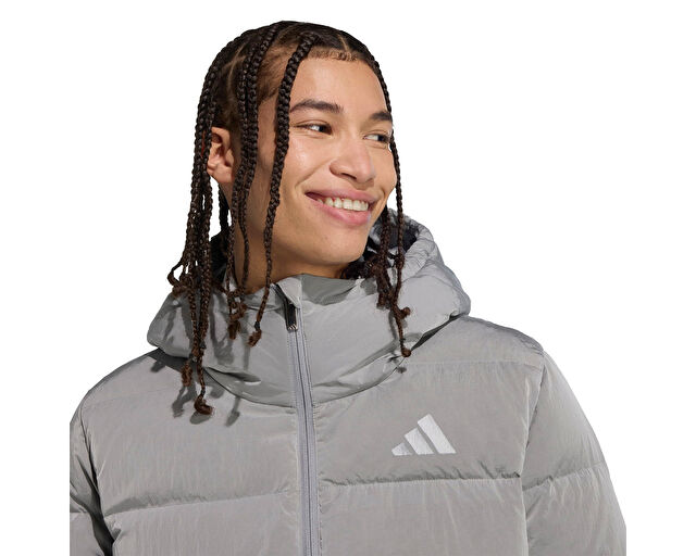Adidas Holiday D Jkt Erkek Günlük Mont JL5076 Gri görsel 4