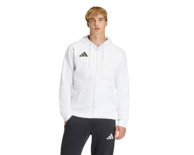 Adidas Ent26 Fz Hood Erkek Futbol Kamp Fermuarlı Sweatshirt KF5943 Beyaz